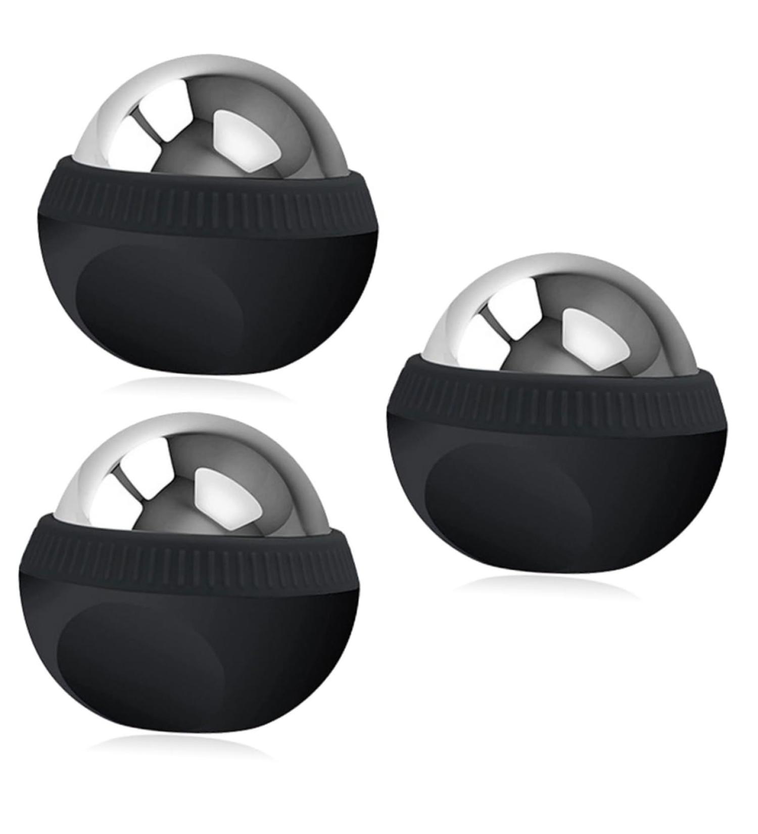 Healeved 3pcs Stainless Steel Massage Balls - Fitness Soothing Gel Liquid for Pain Relief & Relaxation - Buy Online on GoSupps.com