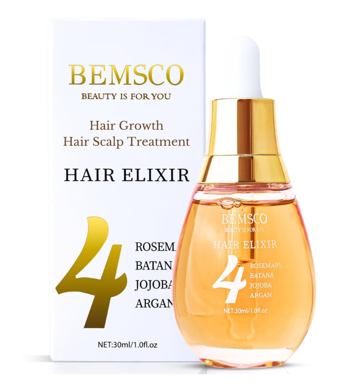 4 in 1 Hair Growth Oil | Rosemary Jojoba Argan & Batana - Herbal Hair Care Serum for Women & Men - 1 Fl Oz - Buy Online on GoSupps.com