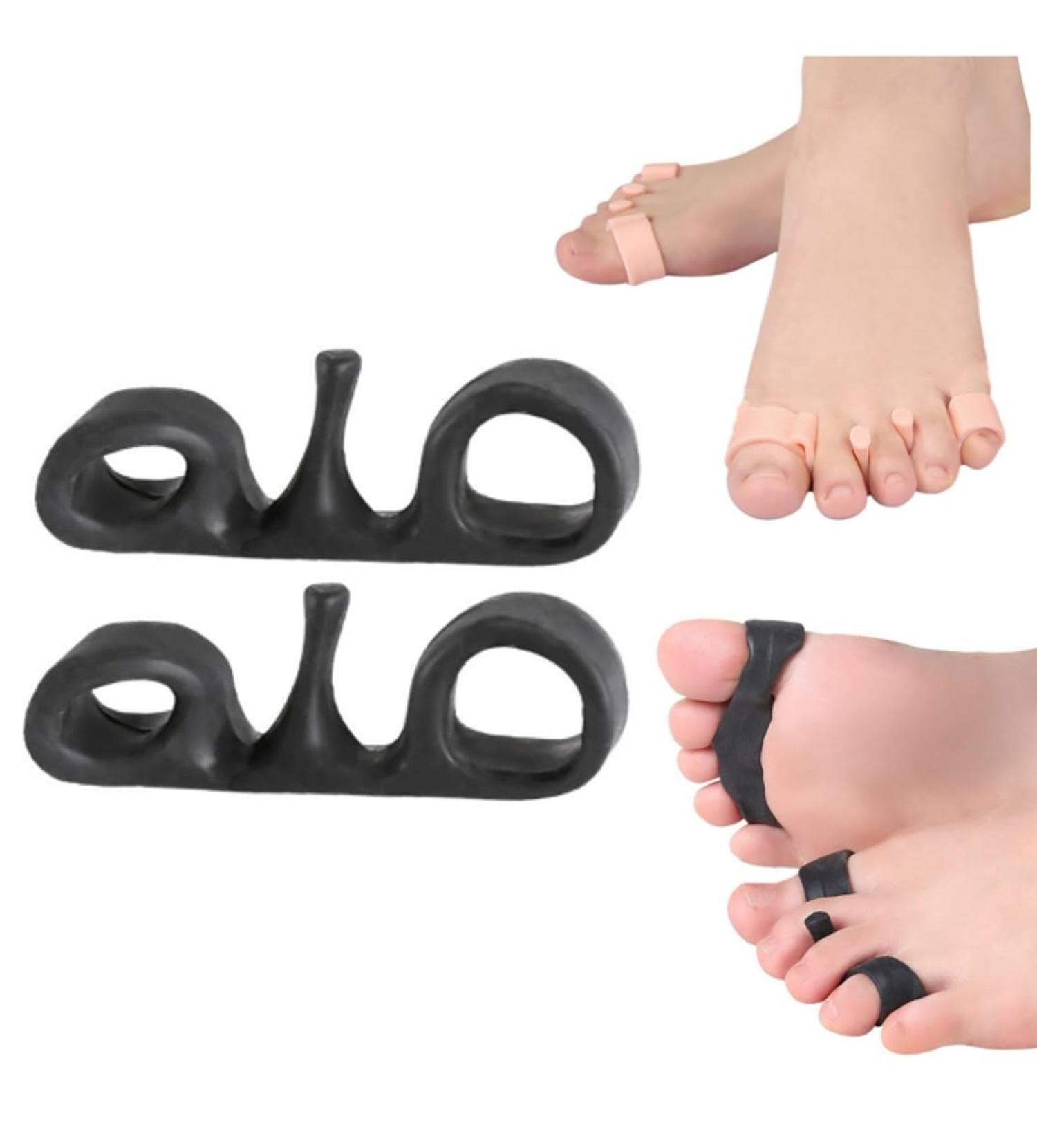 BodyFEET Aligners Kit - Posture Correction & Pain Relief for Hallux Valgus | Silicone Toe Pads & Separator for Small Toes (Black) - Buy Online on GoSupps.com