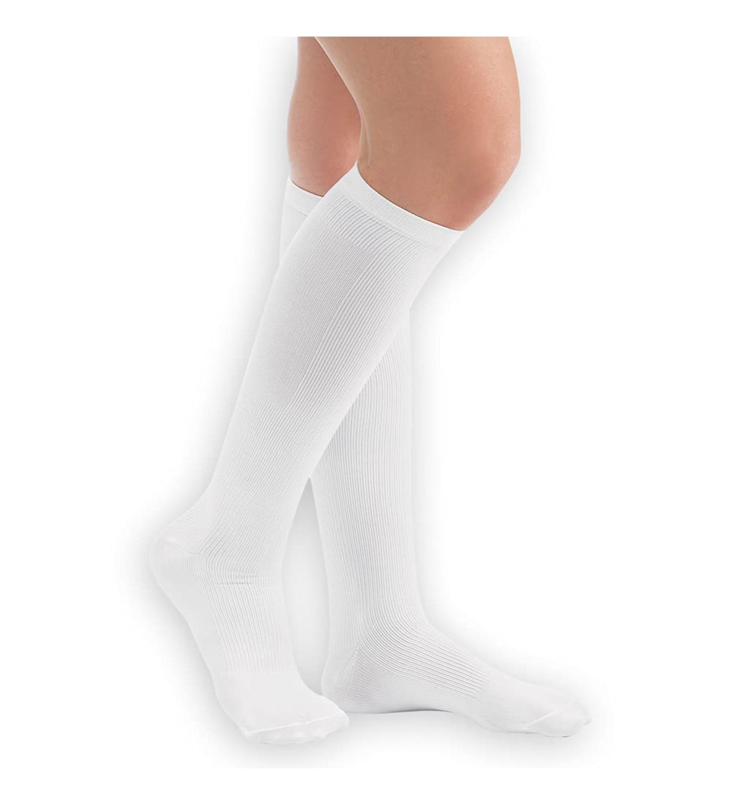 Collections Etc Men's Compression Trouser Socks - White Medium (15-20 mmHg) - Made in the USA - Buy Online on GoSupps.com