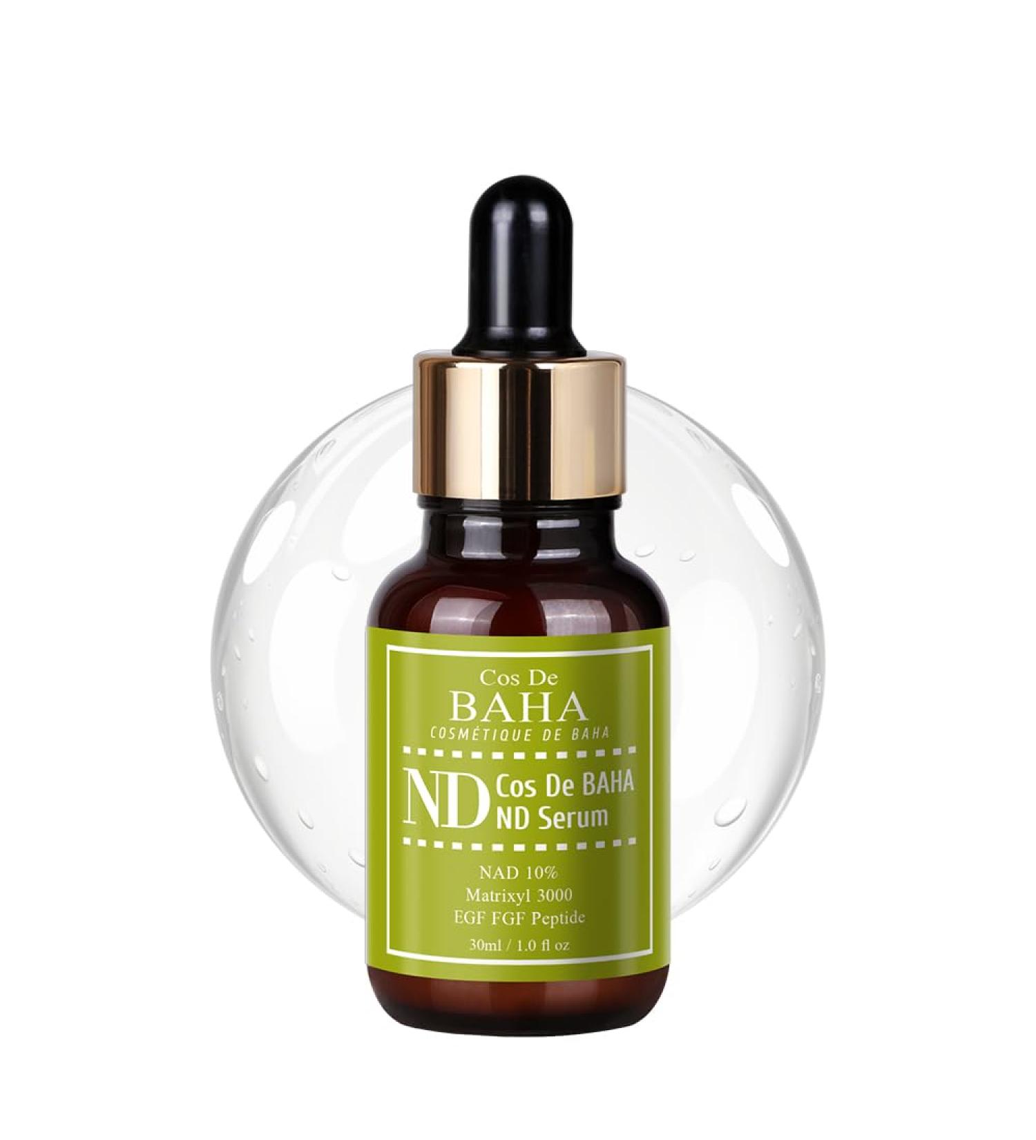Cos De BAHA Advanced NAD 10% & Matrixyl 3000 Serum 1 Fl Oz Topical Antioxidant Peptide Face Serum with Hyaluronic Acid (Cosmetic Use Only) (30 ml) - Buy Online on GoSupps.com