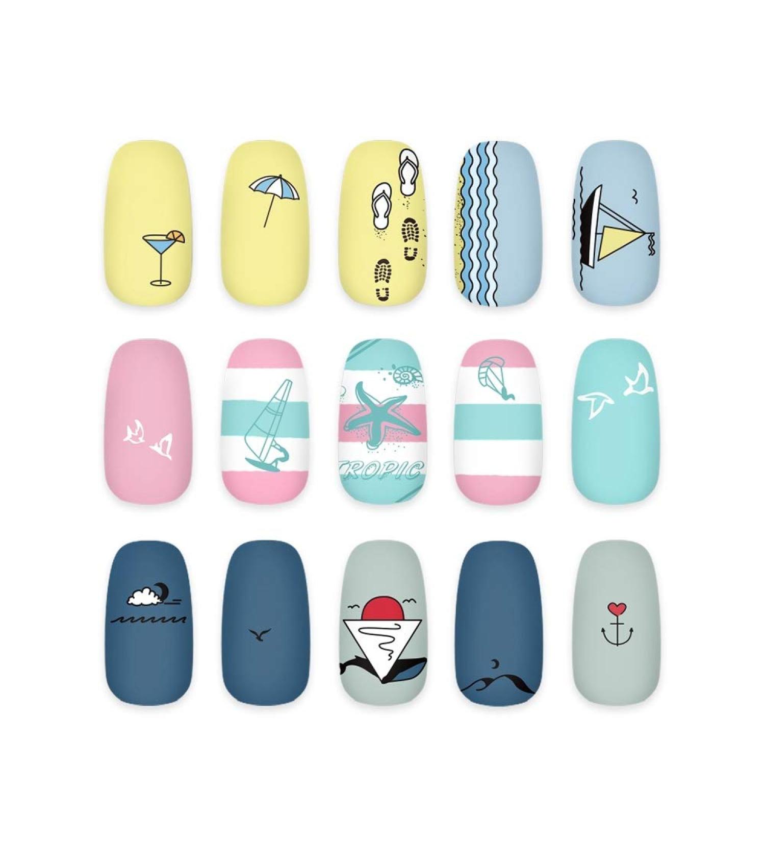 KADS Nail Art Stamping plate Nail Template Nail Art Design Tool Nail DIY Design Image Plate (SU005) - Buy Online on GoSupps.com