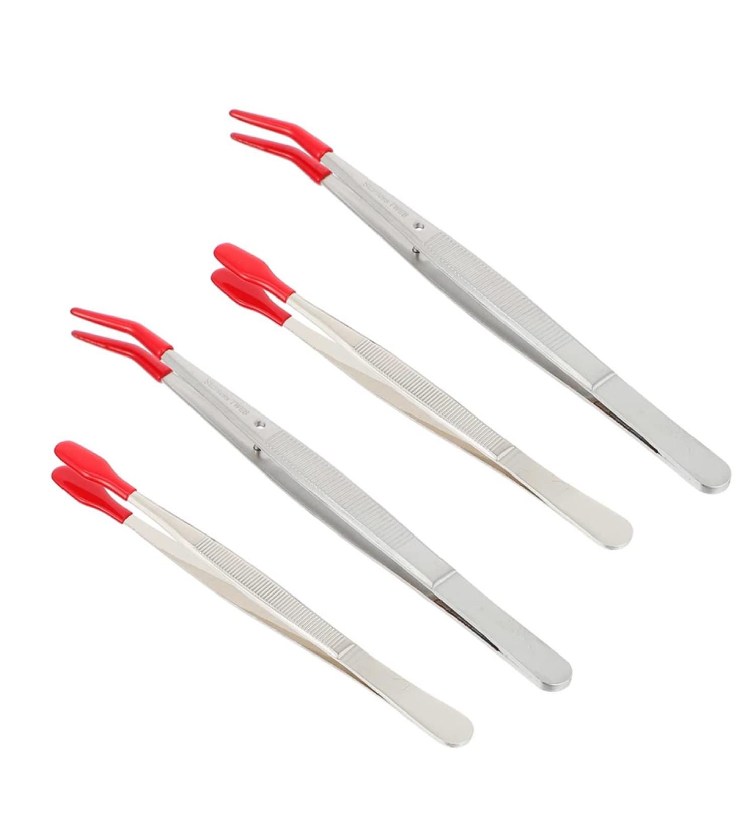 Minkissy 4-Piece Tweezers & Eyebrow Hair Removal Jewelry Kit - Stainless Steel Eyelash Set for Precision Grooming - Buy Online on GoSupps.com