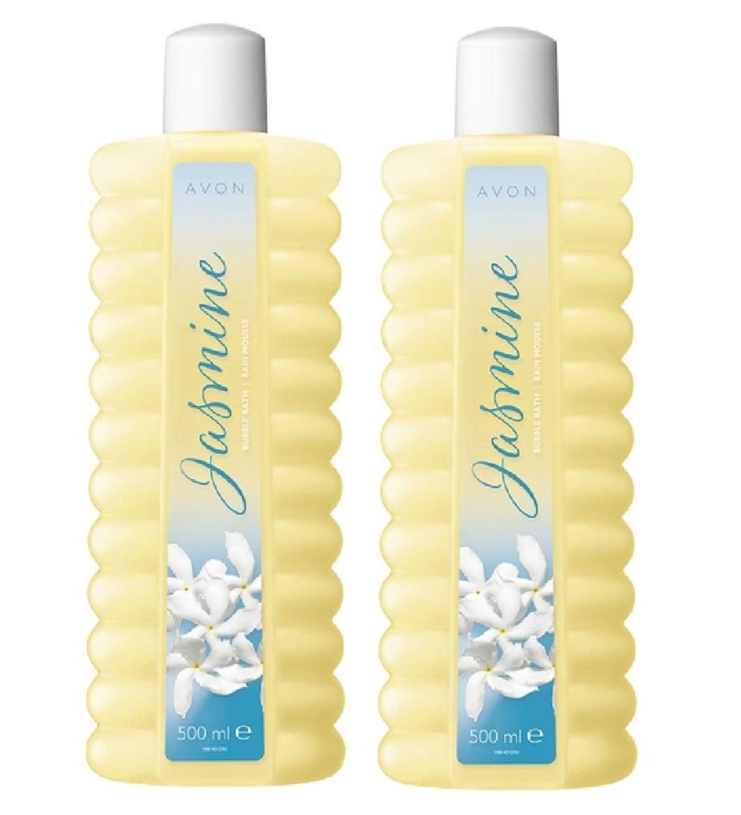2 x Avon Bubble Bath 500ml Jasmine Jasmine 500 ml (Pack of 2)
