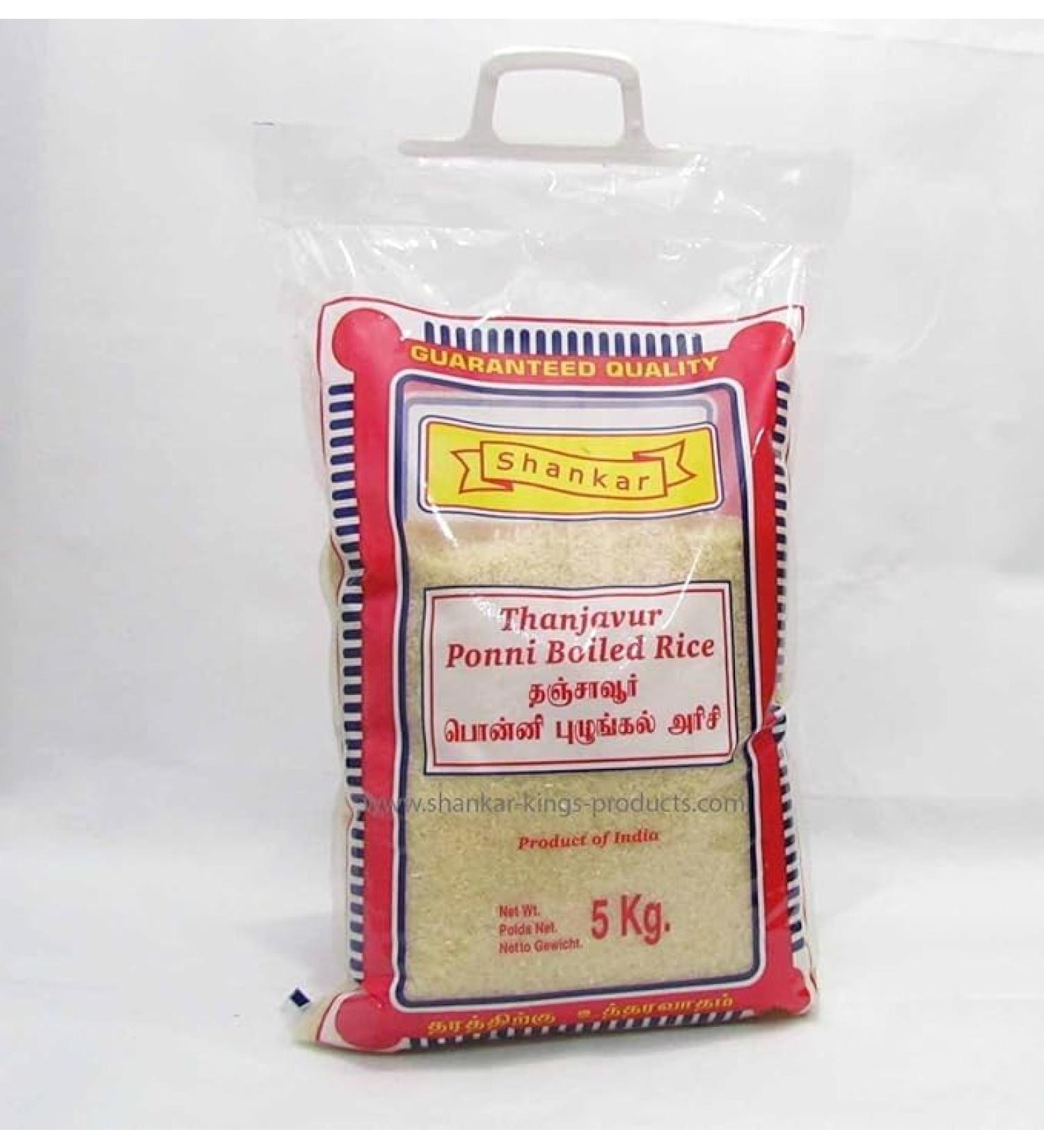 Seelans SHANKAR THANJAVUR PONNI Boiled Rice 5KG Next Day Shipping - Buy Online on GoSupps.com