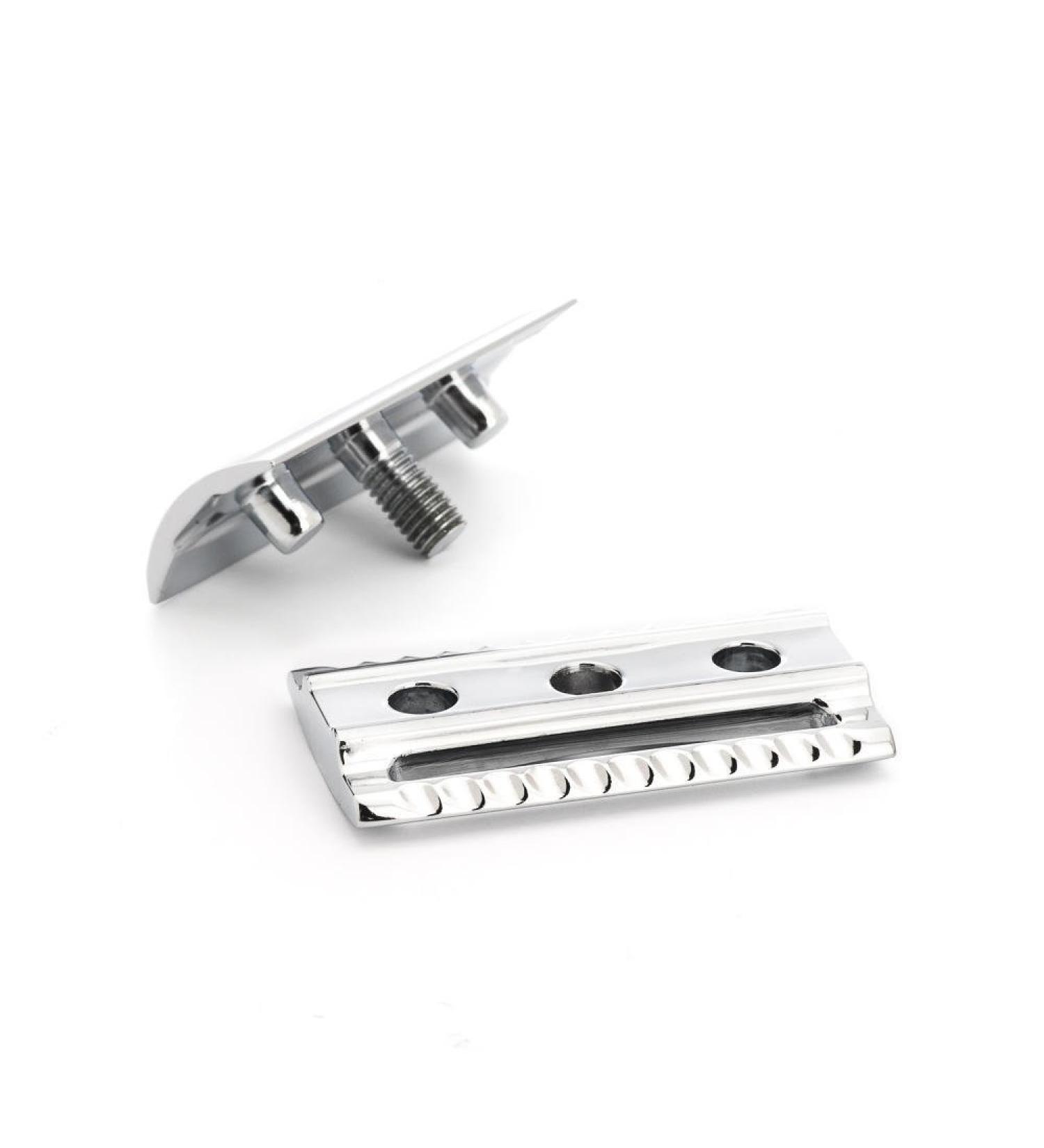 Muhle Closed Comb Double Edged Safety Razor Head - No Blades Included Chrome 1 count (Pack of 1)