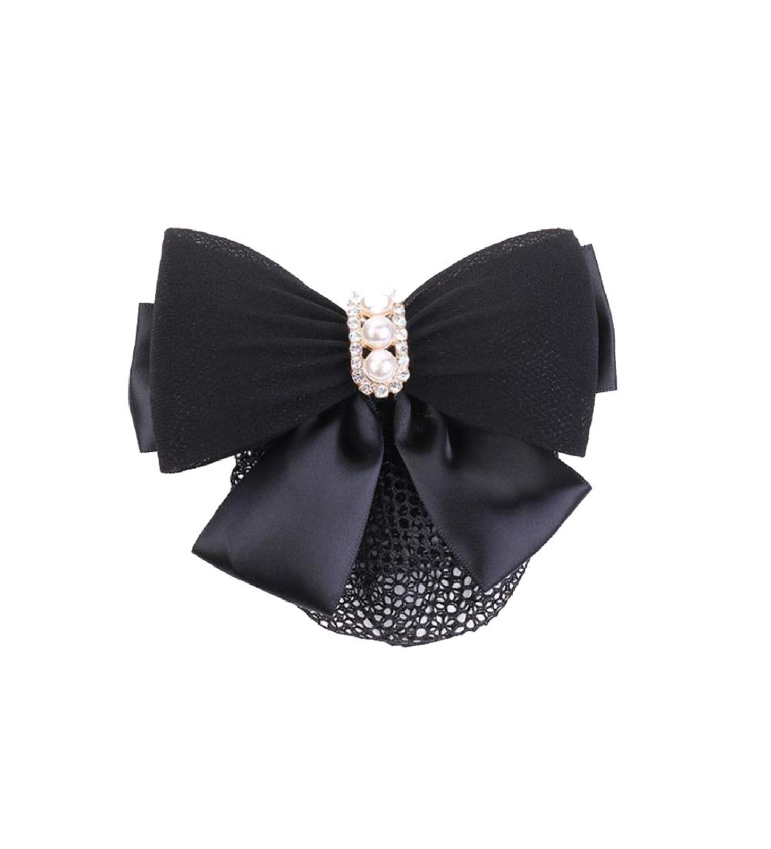 VASANA Two-Way Hair Net with Bow for Women - Stylish Hair Accessory for Work Office and Hotel | Black Hair Clip - Buy Online on GoSupps.com