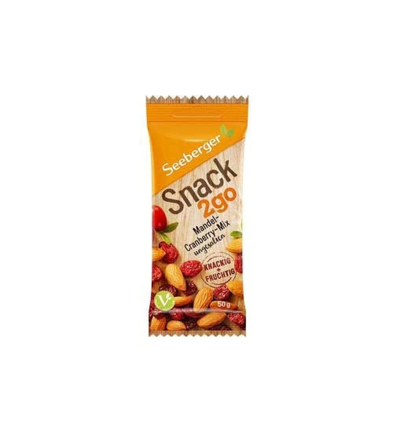 SEEBERGER Almond-Cranberry Mix Snack2Go 12x50g - Buy Online on GoSupps.com