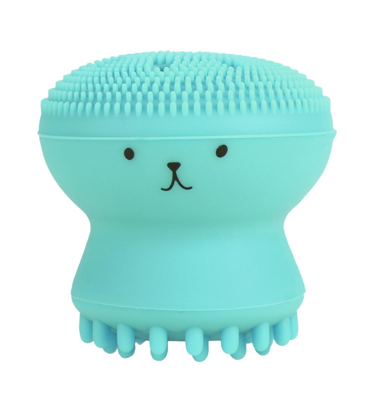 Silicone Facial Cleansing Brush Waterproof Face Scrubber Exfoliator Pore Cleanser Brush for Deep Cleansing Blackhead Removal Suitable All Skin Types(green) - Buy Online on GoSupps.com