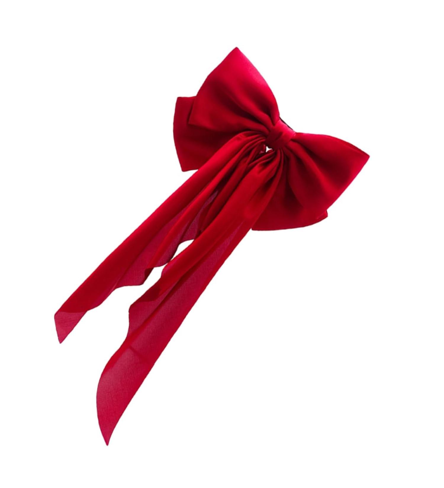 FRCOLOR Satin Ribbon Hairpin Bow Hair Clips Hair Clips for Makeup Barrettes for Thick Hair Ribbon for Hair Satin Hair Ties Hair Barrettes Hair Ribbons Miss Halloween Accessories Red Fabric - Buy Online on GoSupps.com