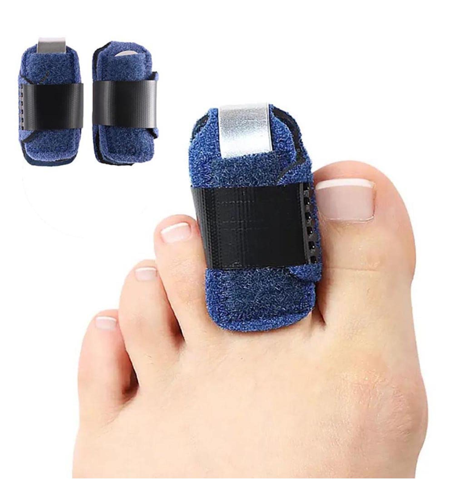 2 Pack Toe Splint Straightener for Hammer Toe - Blue | Toe Brace Corrector for Bent, Crooked, Claw, Curled Toes - Toe Support Wrap for Alignment and Relief - Buy Online on GoSupps.com