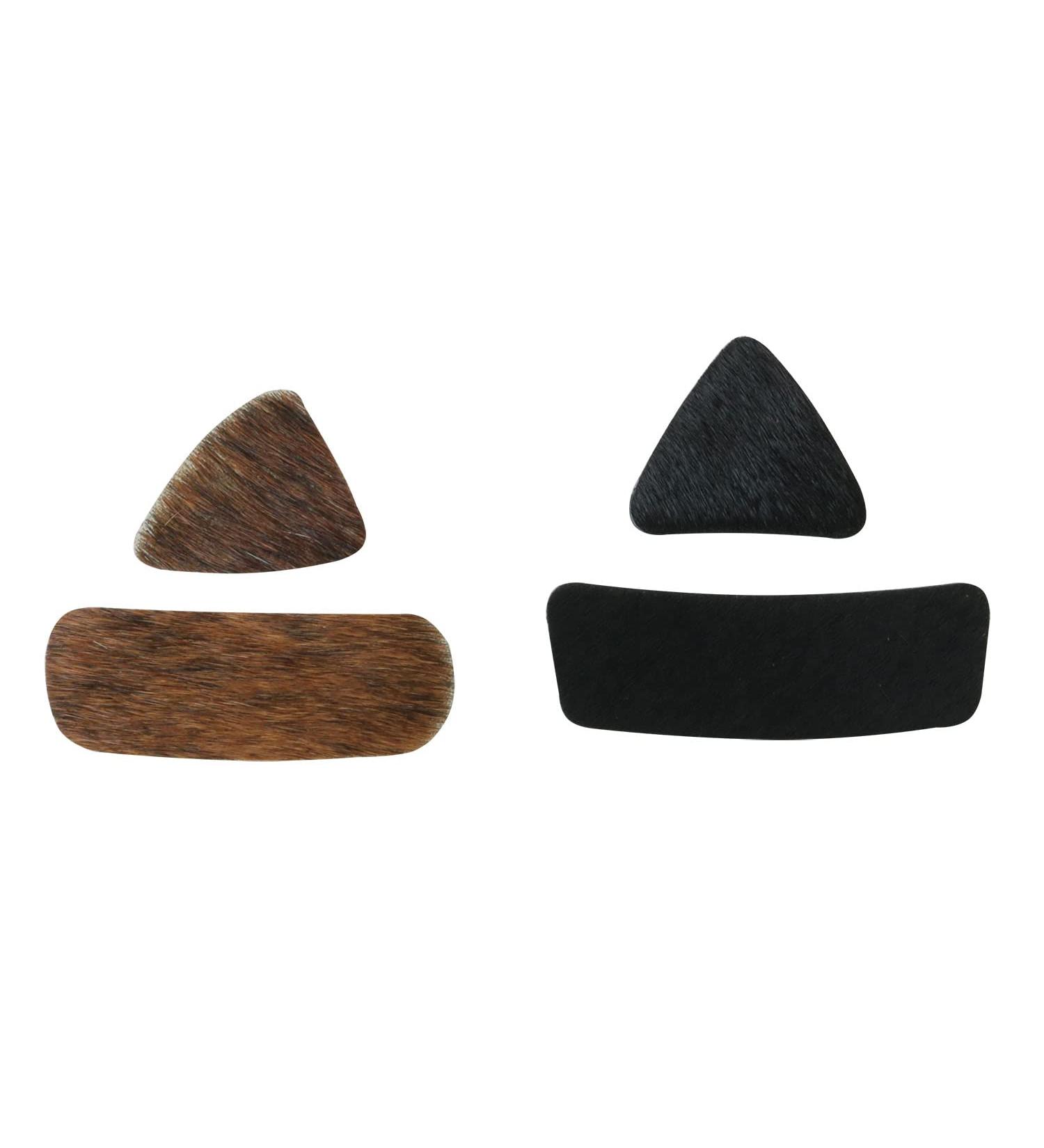 2 Pairs Archery Arrow Rest - Adhesive Backed Fur Pad for Longbow & Recurve Bow - Black/Brown - Outdoor Hunting Accessory - Buy Online on GoSupps.com