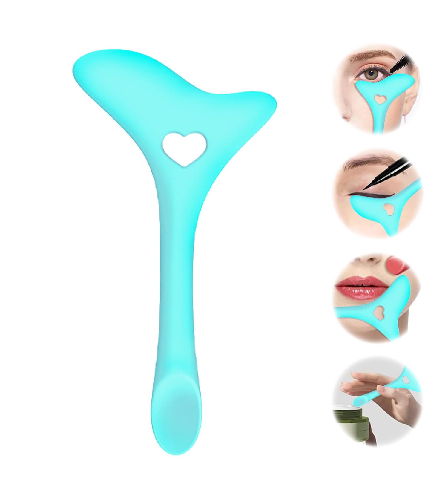 Buy IOSPKKIO Eyeliner Template & Silicone Eye Help - Multi-Function Lipstick & Face Cream Tool - Reusable Beauty Accessory (Blue) - International Shipping Available - Buy Online on GoSupps.com