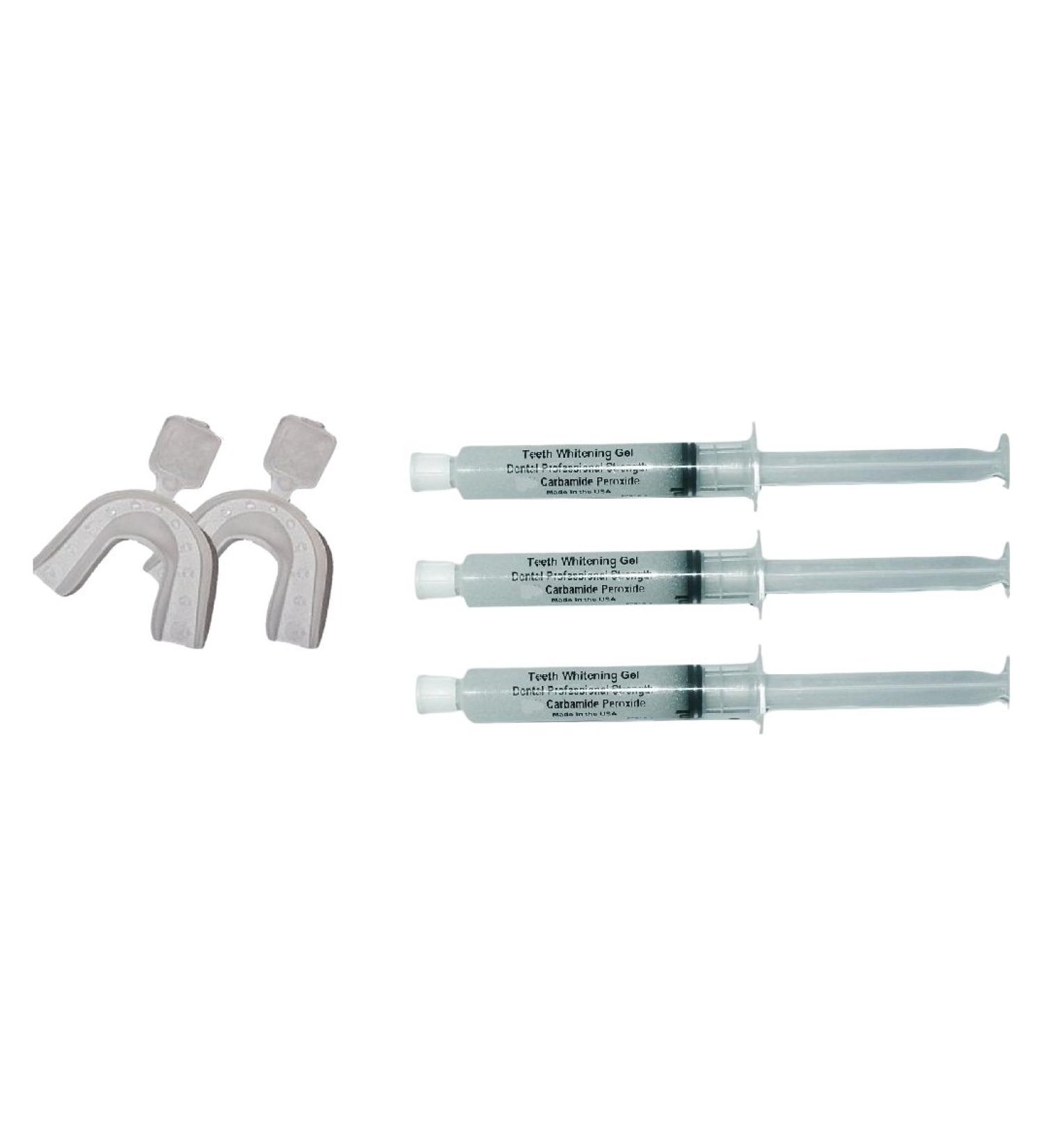 Beauty Deals 44% 30cc Total Optimized Strongest Professional Strength Carbamide Peroxide Teeth Whitening Gel Syringe Kit Trays and Shade Guide