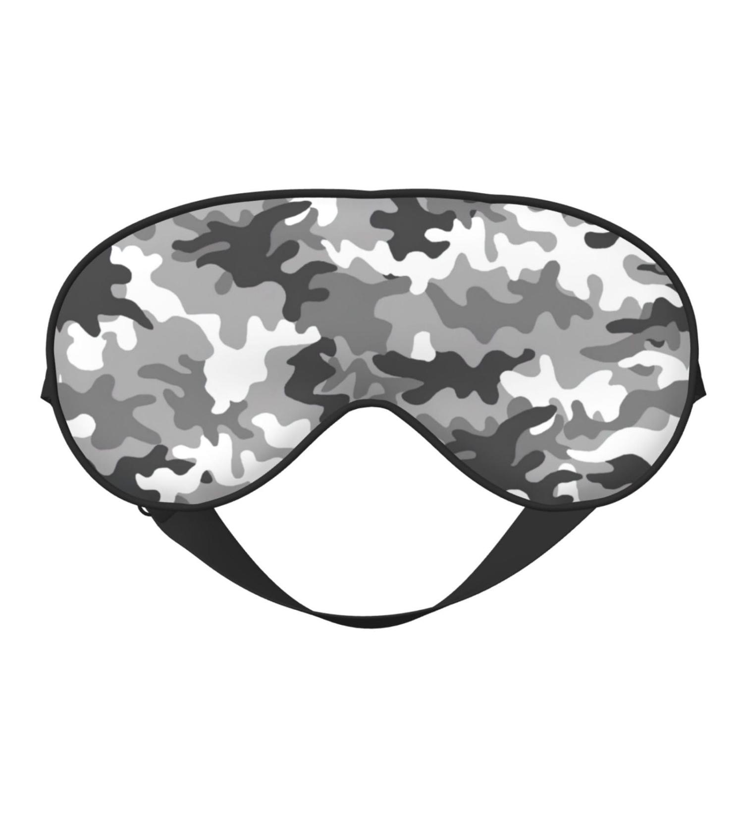 Digital Camo Print Adjustable Sleep Eye Mask | Soft Blackout Silk Blindfold for Men & Women - Ultimate Comfort & Style - Buy Online on GoSupps.com