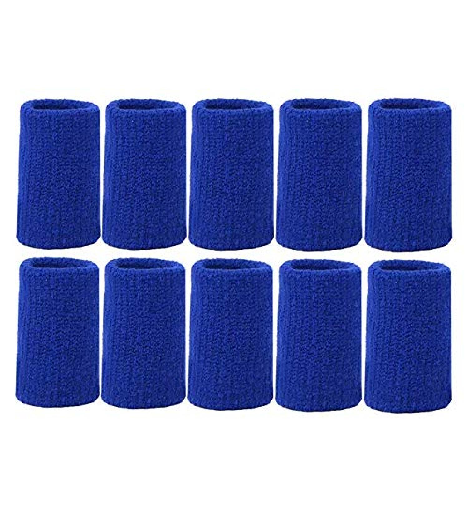 WOIWO 10 Pcs Blue Finger Sleeves - Premium Sports Elastic Support for Volleyball Basketball Badminton Baseball Tennis & Gym - International Shipping Available - Buy Online on GoSupps.com
