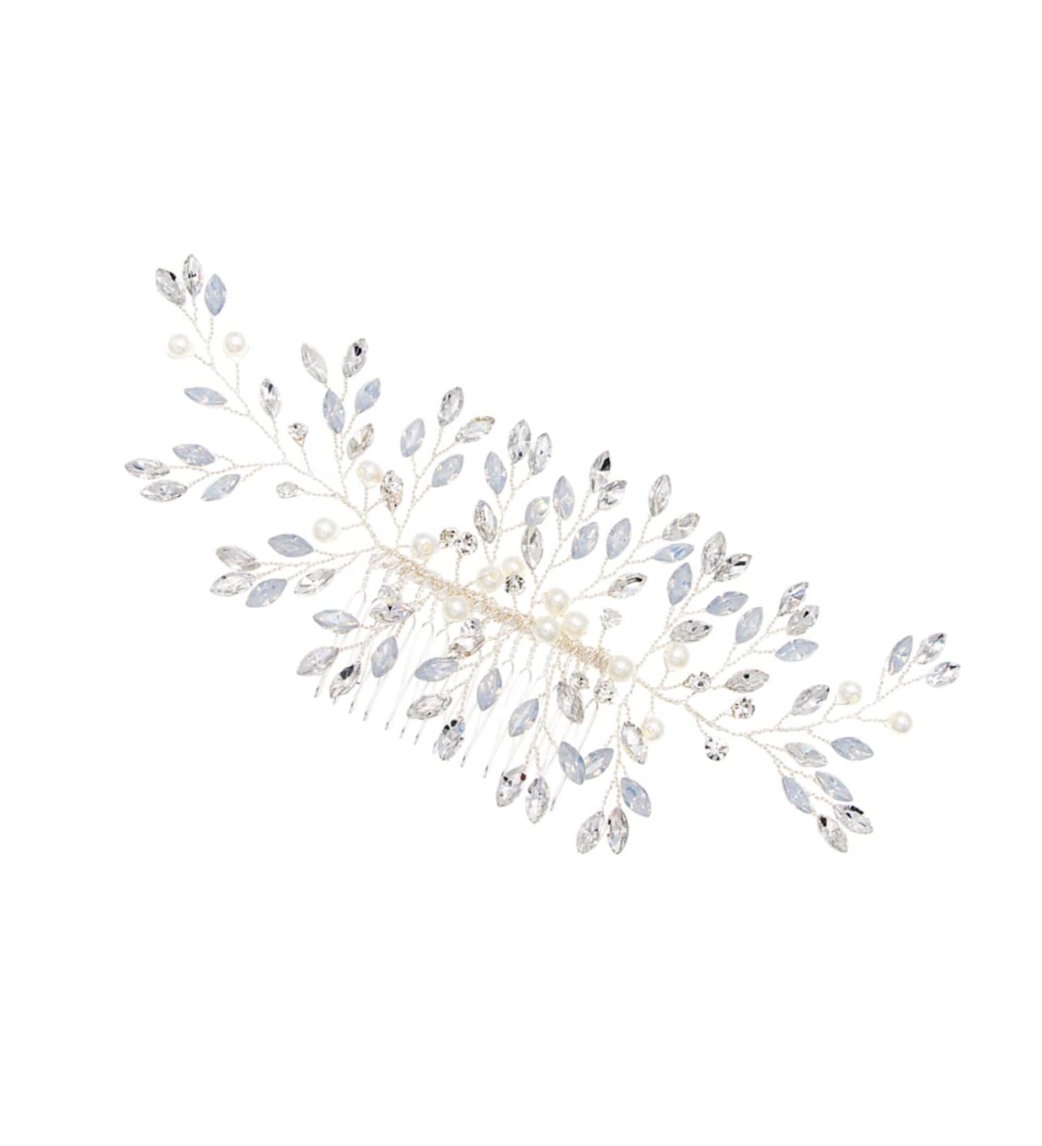 DOITOOL Rhinestone Barrettes Bridal Headpiece Rhinestone Hair Clip Wedding Hair Comb Rhinestone Wedding Headpiece Wedding Hair Pins Bridal Side Comb Bride Crystal Accessories - Buy Online on GoSupps.com