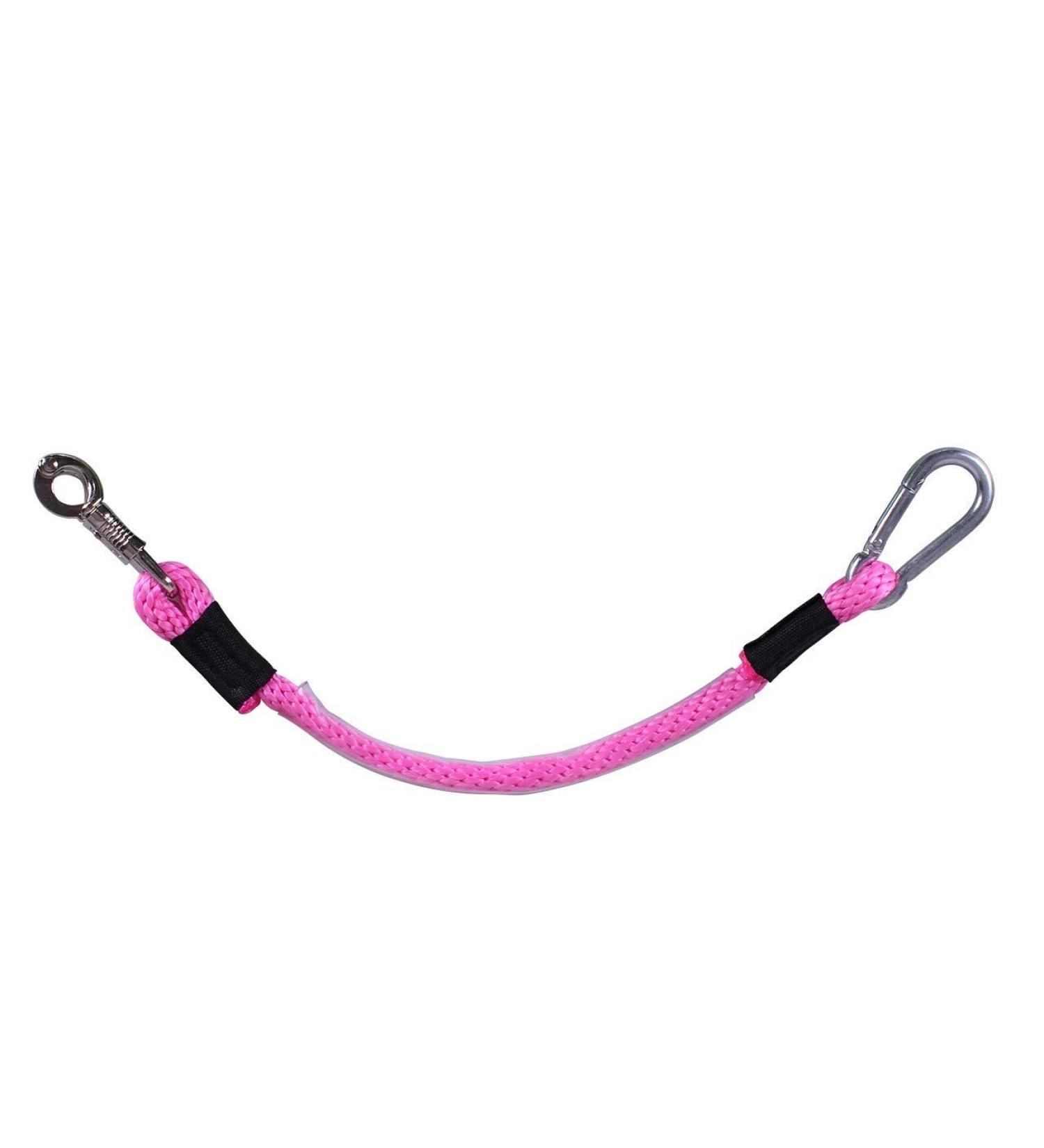 ARBO-INOX - Tie rope for trailers - with snap hook and panic hook - plastic cover (fuchsia)