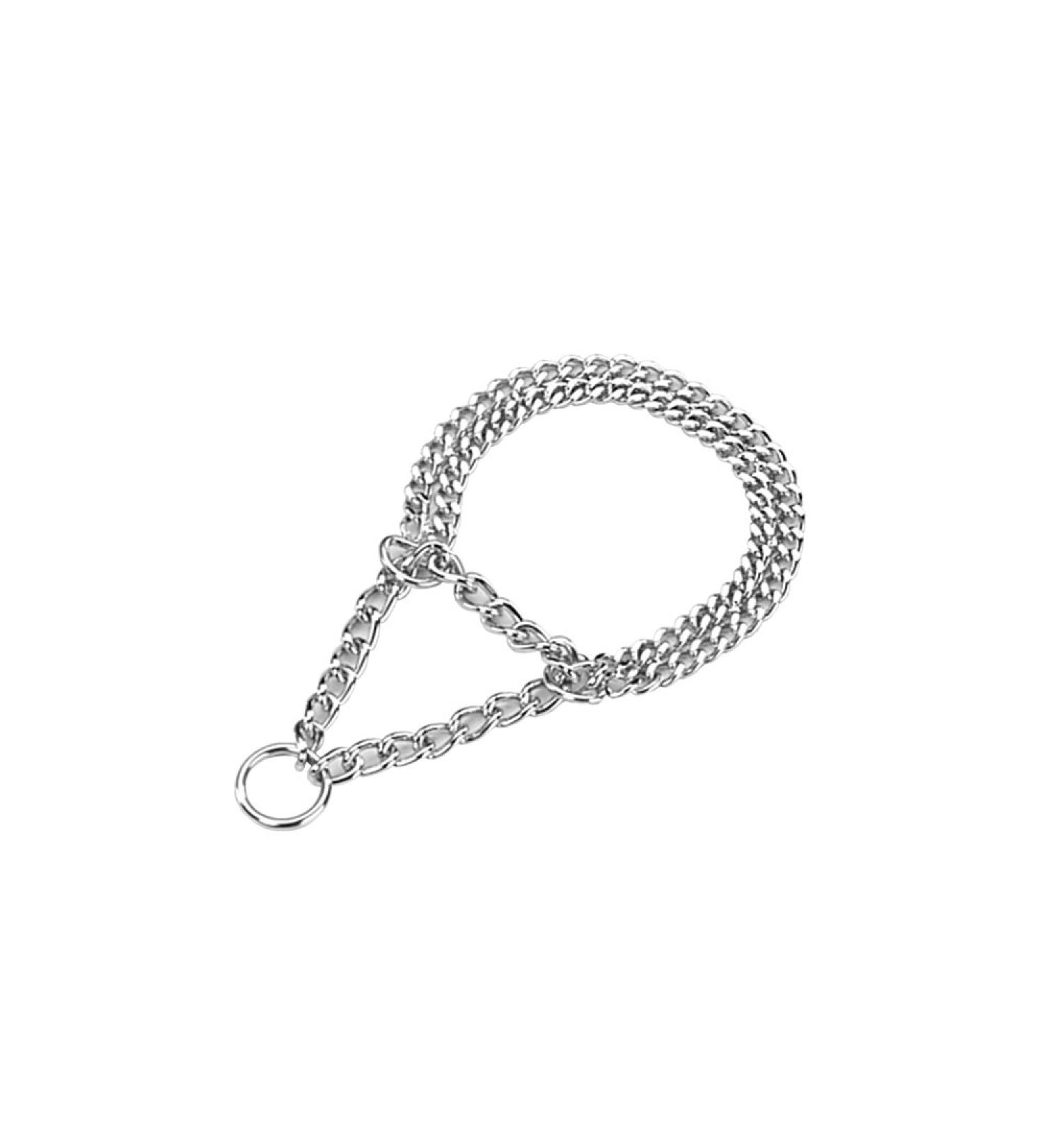 Nobby chain choker two-row chrome L: 30 cm 2.0 mm 1 piece length 30 cm