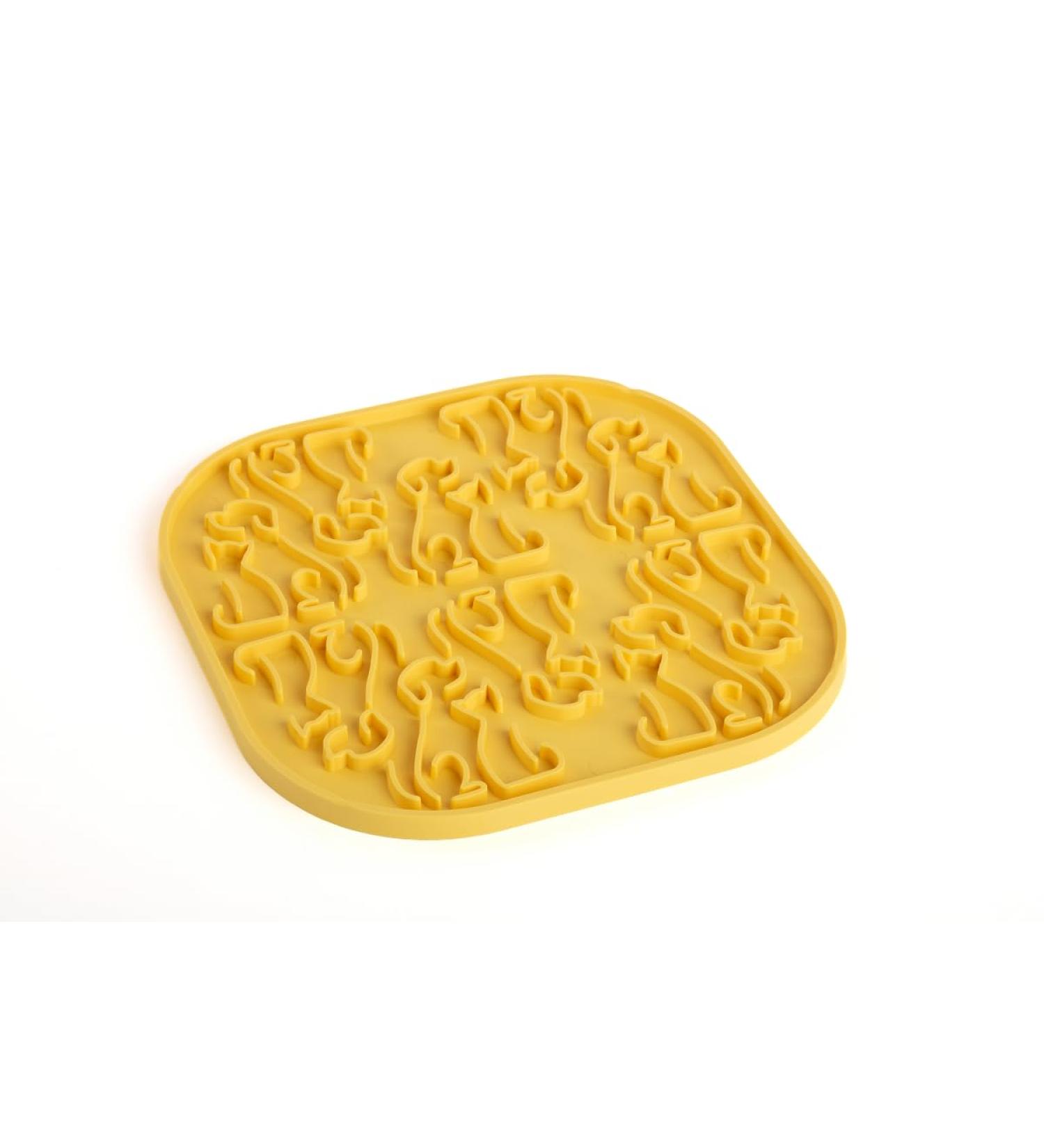 Bonameco Large Yellow Slip Mat for Dogs & Cats - Relaxing Treat Supports Healthy Digestion Anti-Slip & Easy to Clean - Buy Online on GoSupps.com
