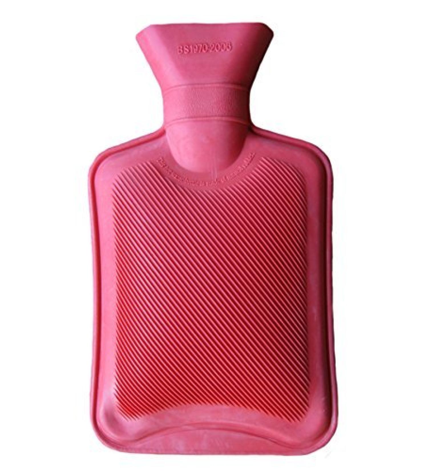 Vagabond Single Side Ribbed Red 1 Litre Hot Water Bottle Red 1 l (Pack of 1)