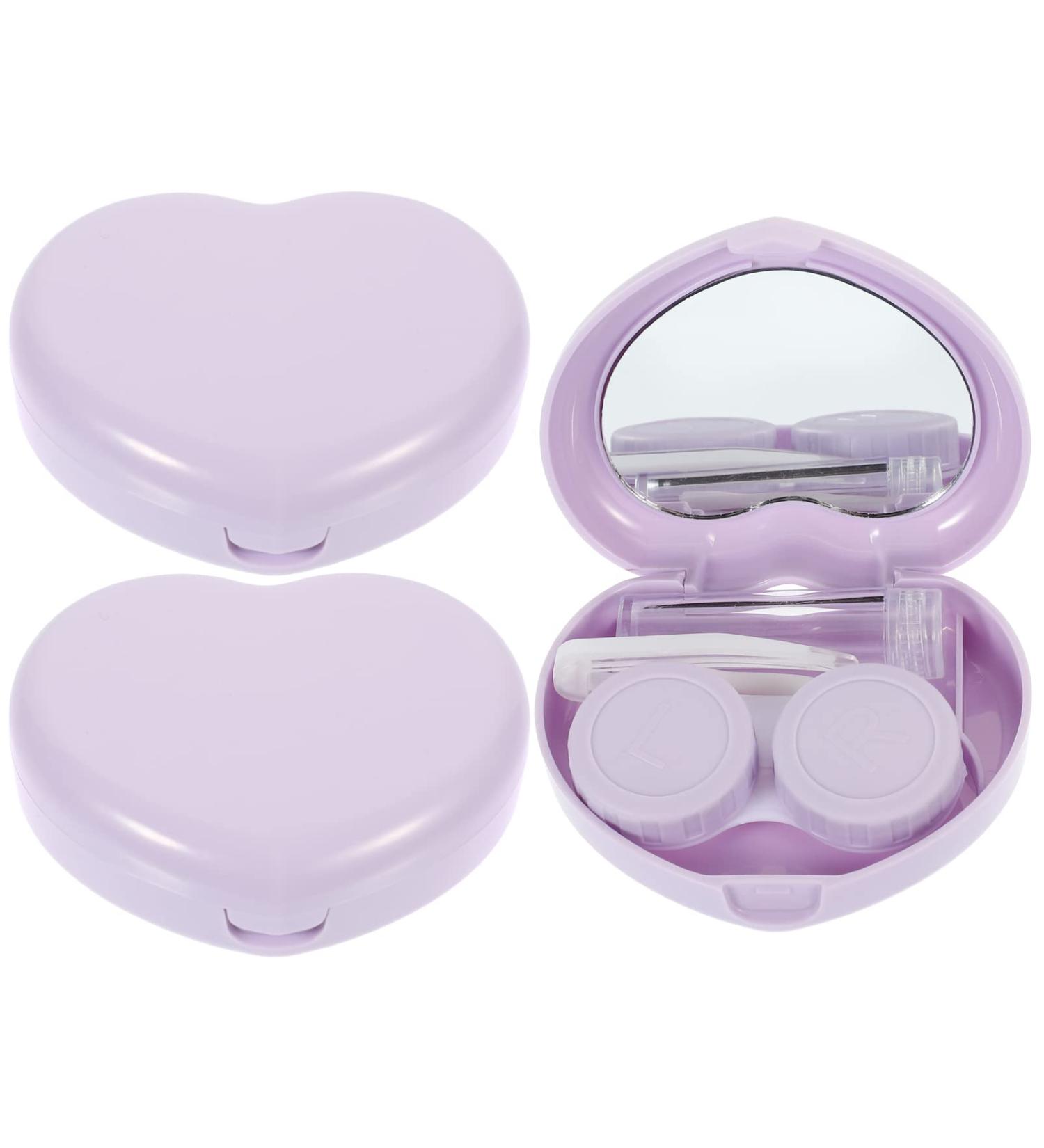 Buy Gleavi Glasses: 3 Sets Contact Lens Container with Mirror - Travel-Friendly Compact Violet Storage Box - Buy Online on GoSupps.com