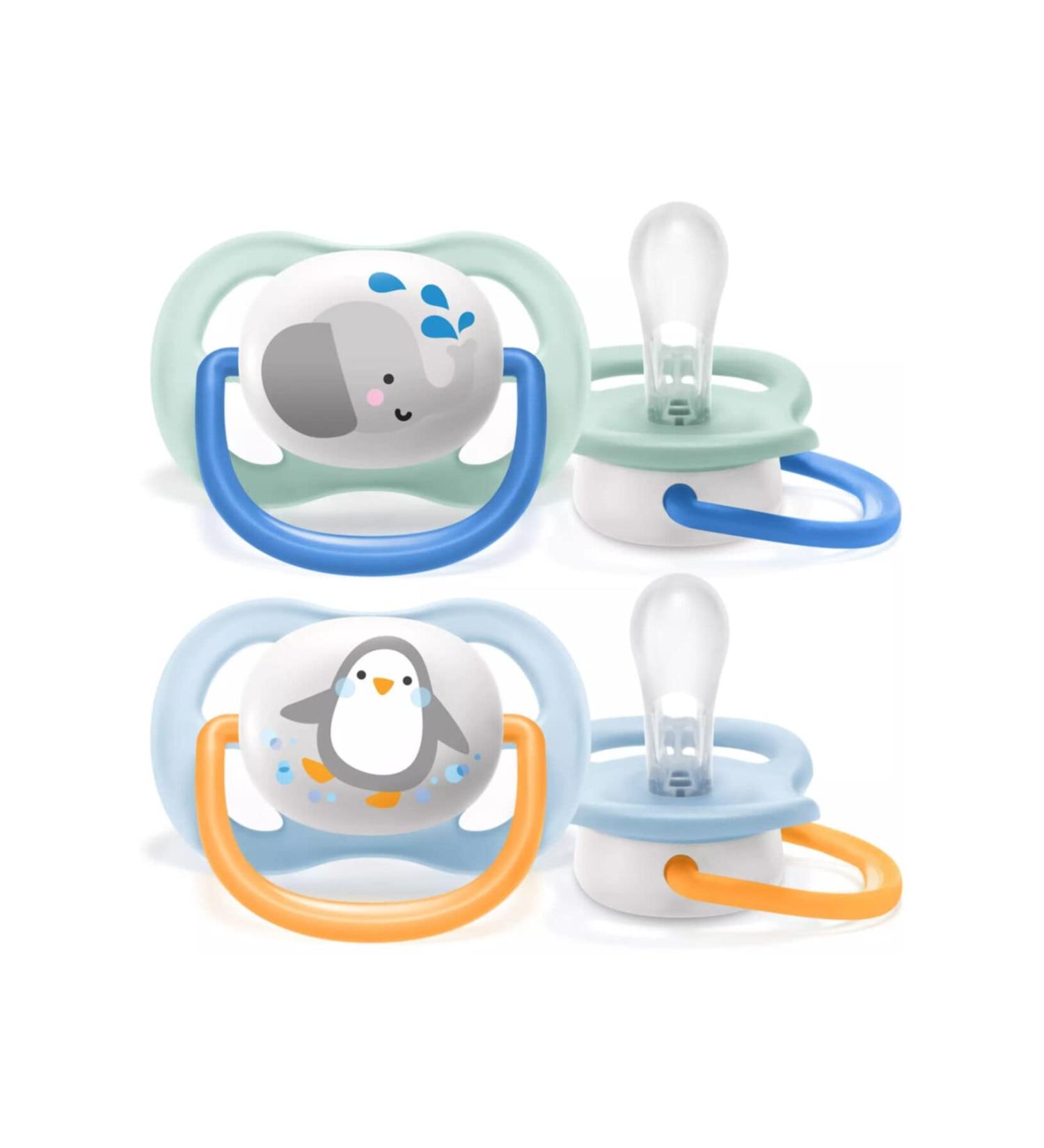 Avent Ultra Air Animals Suction Cup Set - Elephant & Penguin for Babies 0-6 Months | International Shipping - Buy Online on GoSupps.com