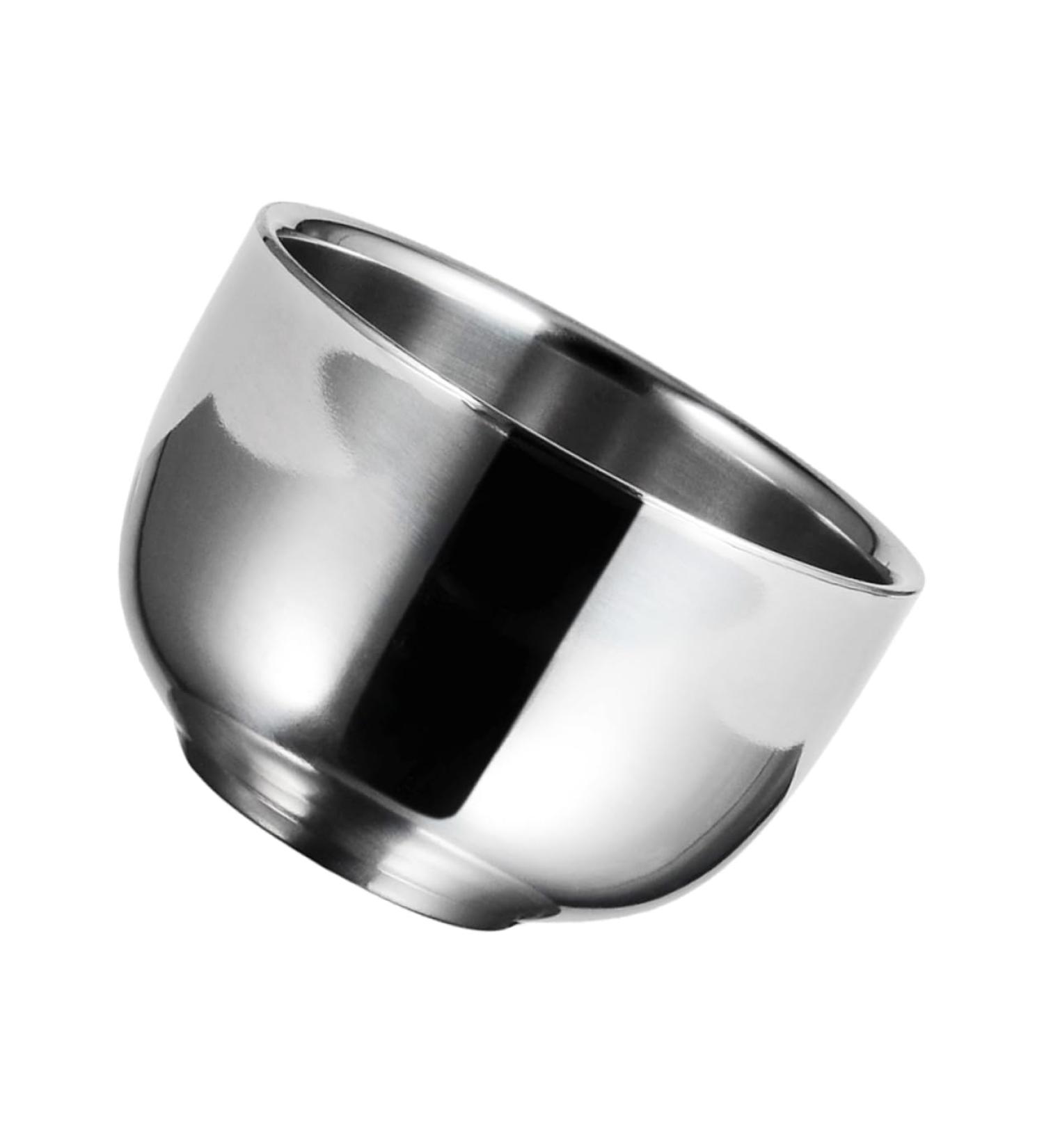Angoily 2 STK Stainless Steel Impact Bowl for Hairdressers | Durable Double-Layer Shaving Cup & Mixing Container | Metal Stirring Bowls for Beard Care | 7.3x5cm - Buy Online on GoSupps.com