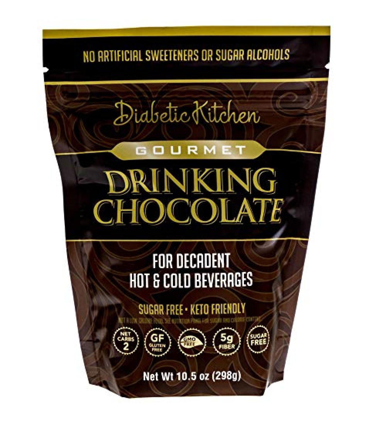 GoSupps.com - Diabetic Kitchen Gourmet Drinking Chocolate Sugar Free 10.5 oz (298 g) - Buy Online on GoSupps.com