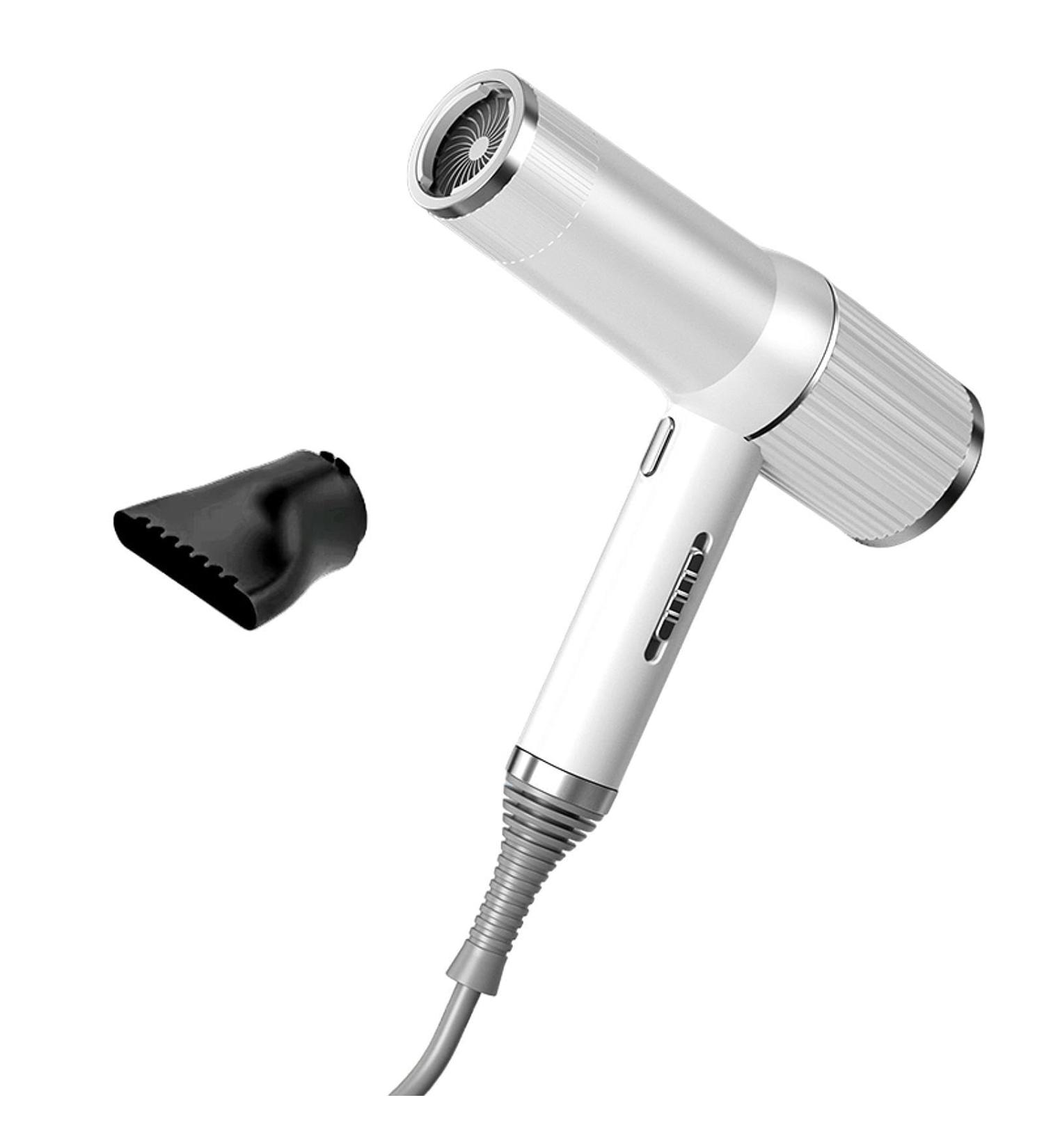 OIIBWQ High Powerful Hair Dryer Blow Dryer Hair Styling Tool with Nozzle for Salon Travel White 1 Nozzle - Buy Online on GoSupps.com