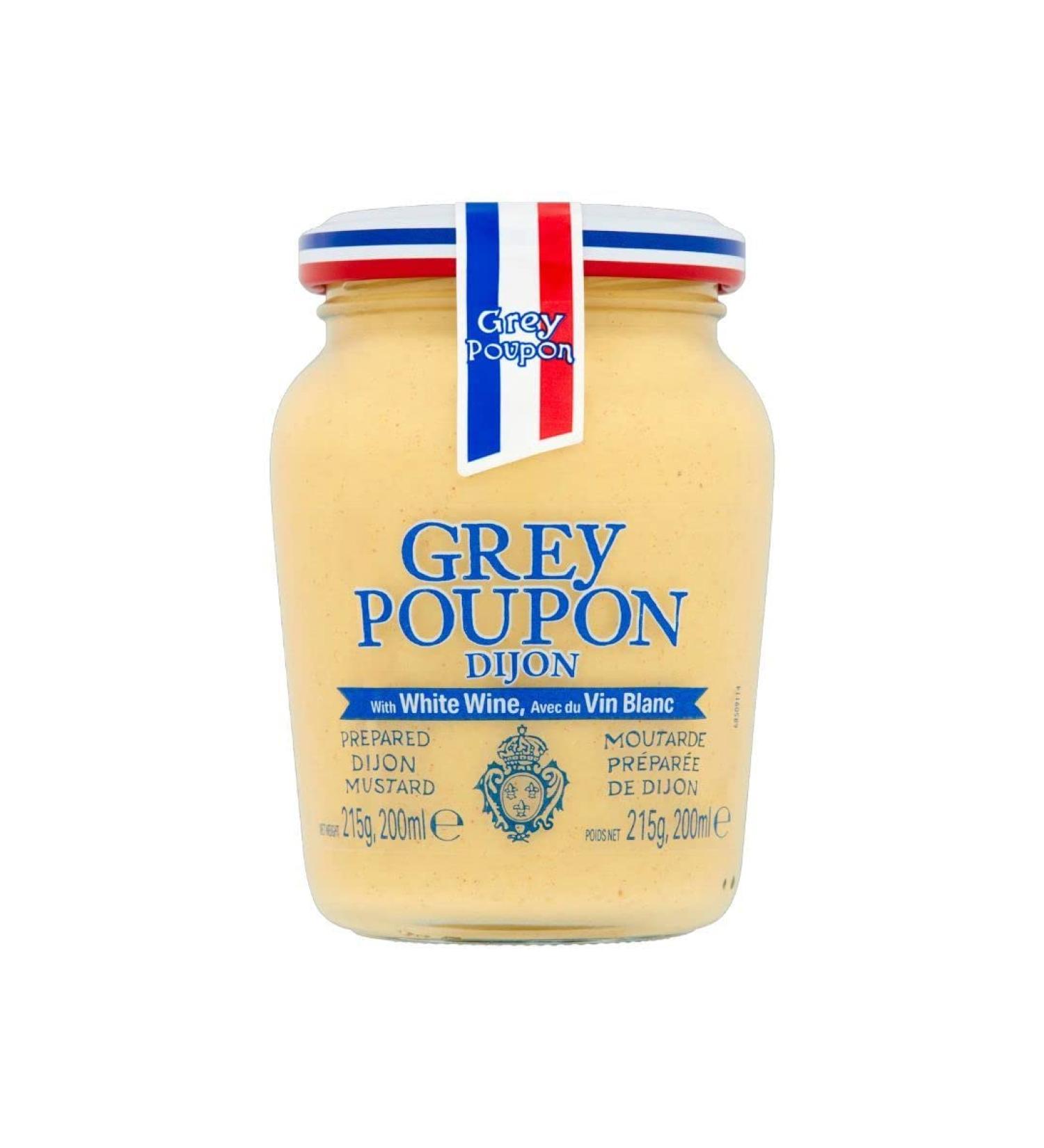 Grey Poupon Dijon Mustard 215g | Made with White Wine | French Mustard | Perfect for sauces steak BBQ dressings & sandwiches - Buy Online on GoSupps.com