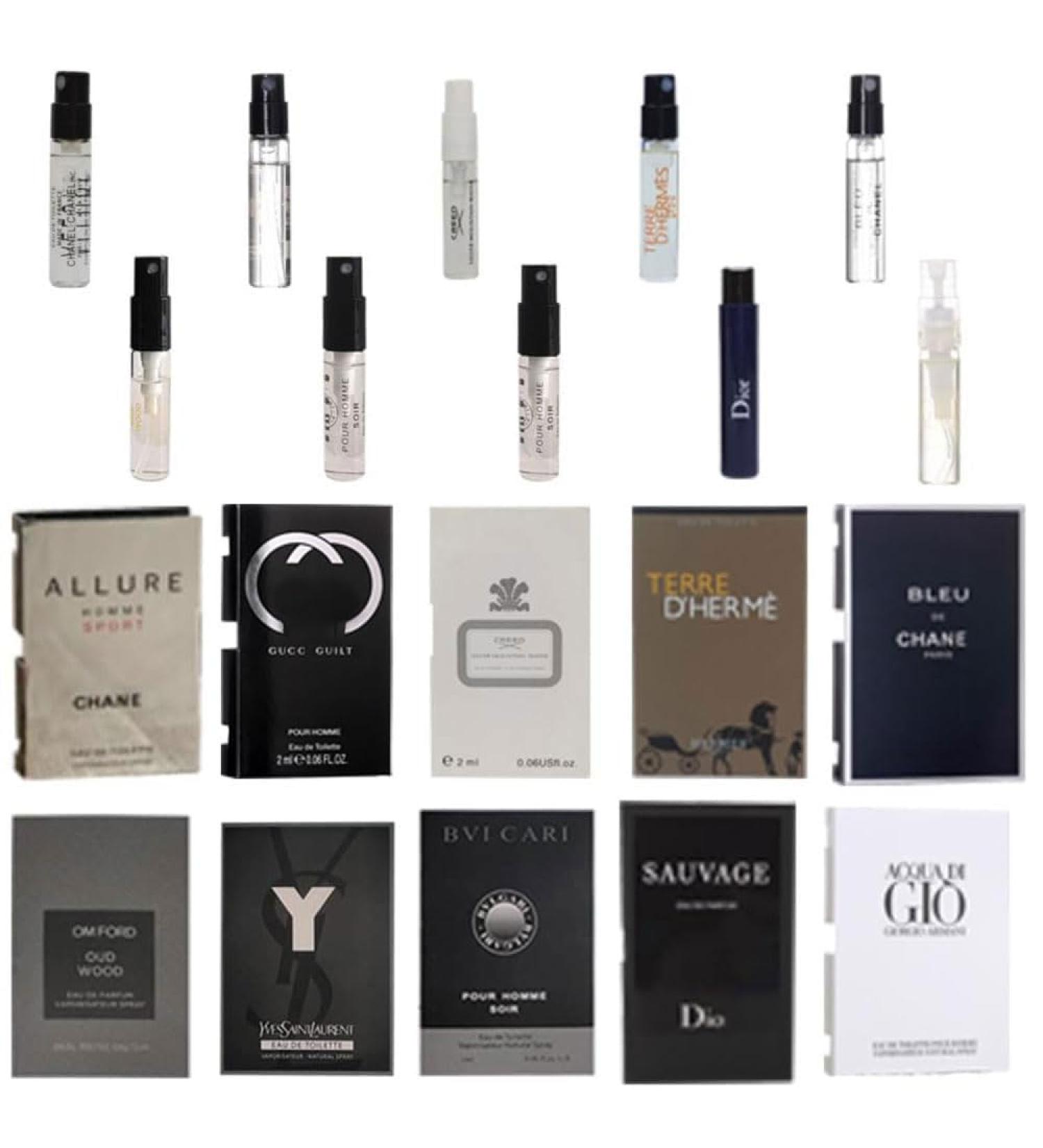 Men's Cologne Sampler Set Discover 10 Popular Designer Fragrance Vials Featuring Top Brands for Every Occasion Mini Gift - Buy Online on GoSupps.com