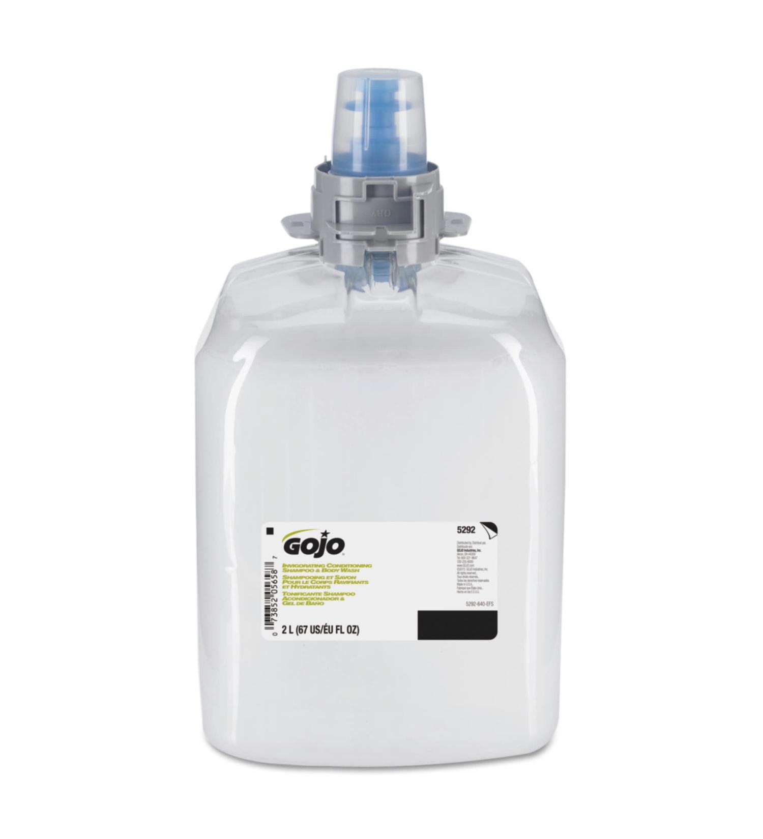 GOJO Invigorating 3-In-1 Shampoo And Body Wash Citrus Spice 67.6 Oz Pack Of 2