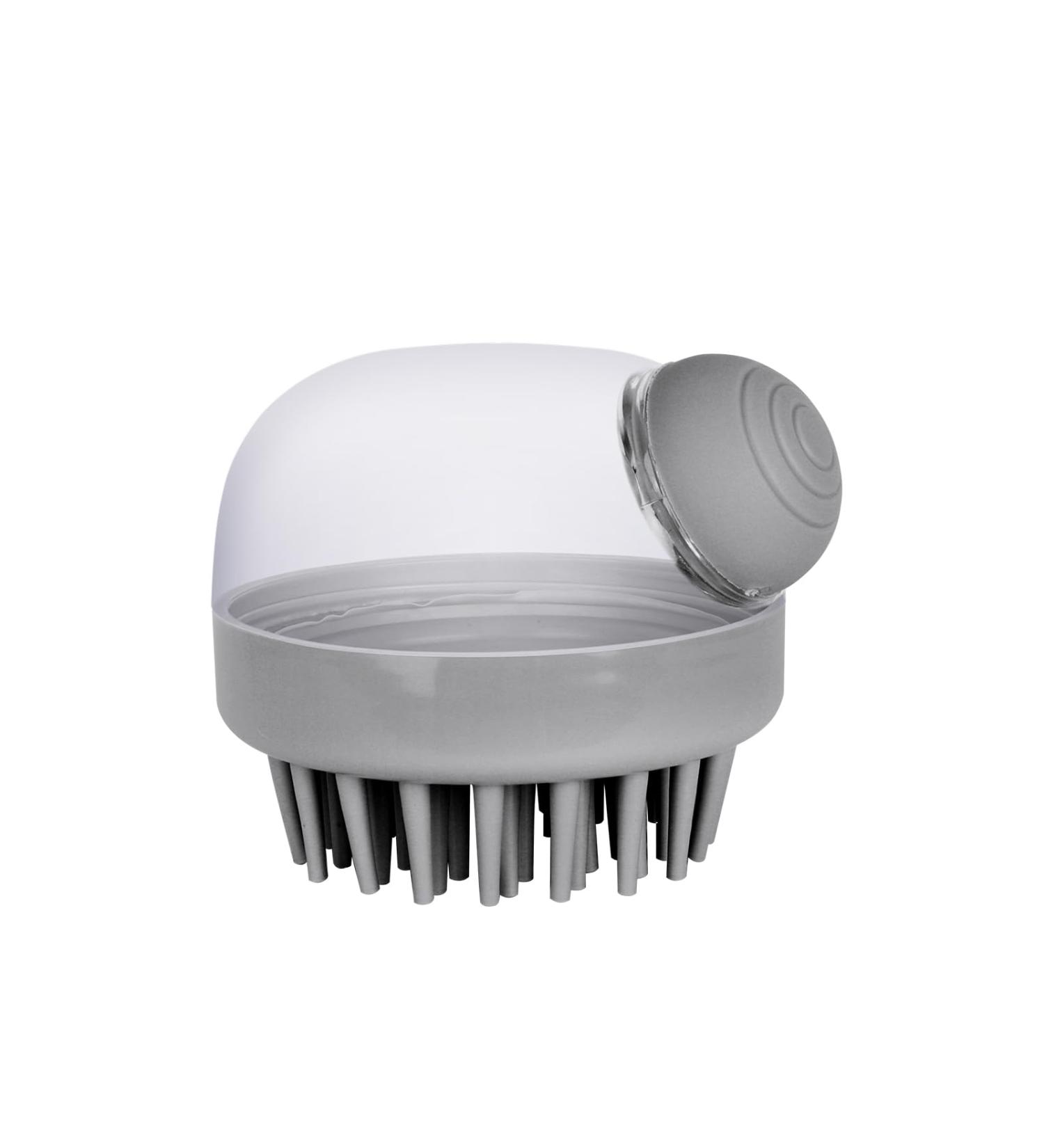 Lollanda Silicone Scalp Massage Brush for Hair Growth | Relaxing Head Massage & Shampoo Brush - Wet & Dry Use - Gray - Buy Online on GoSupps.com