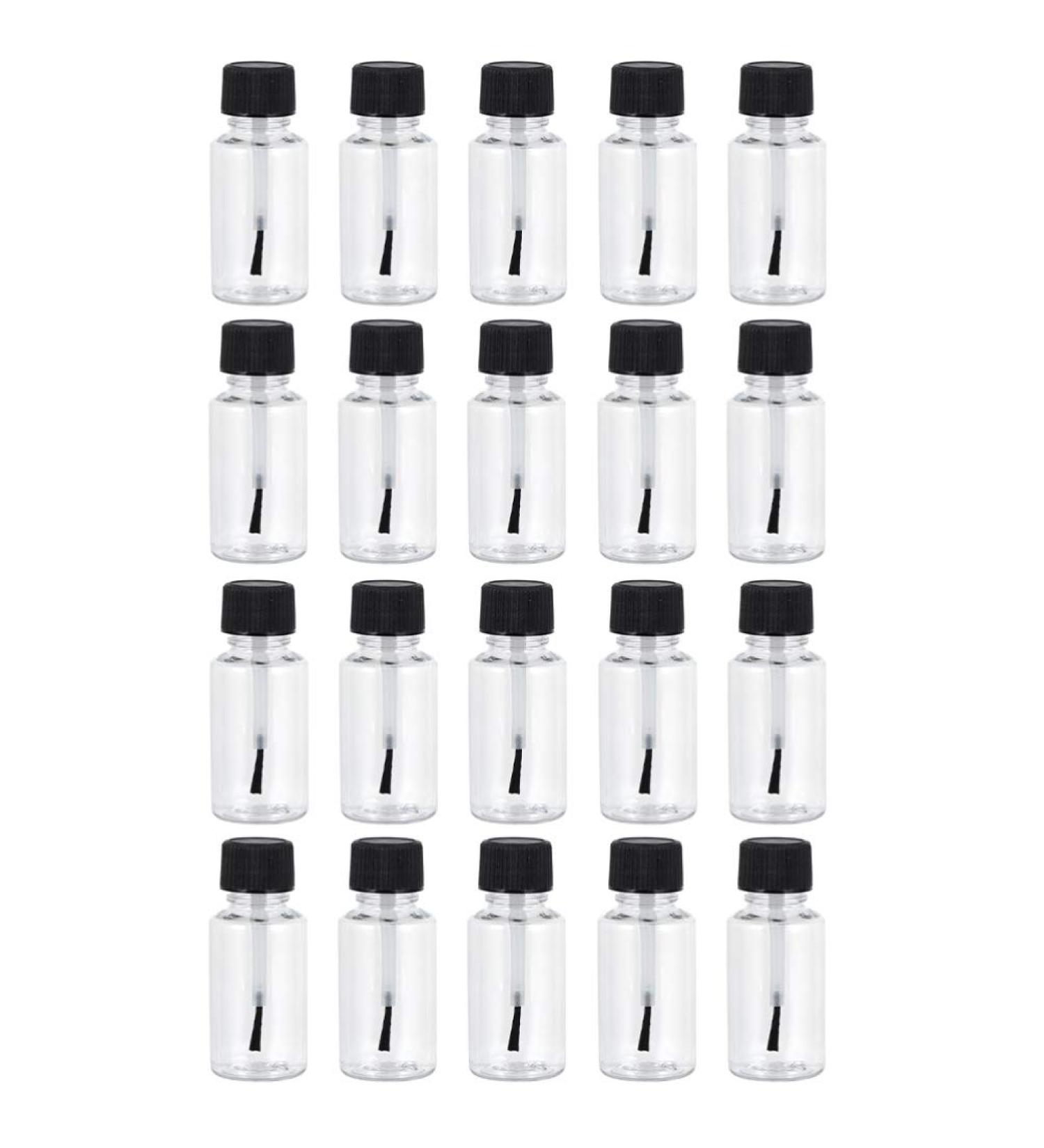 Minkissy 20pcs Empty Nail Polish Bottles - 20ml Transparent Nail Art Containers & Dispensers - Buy Online on GoSupps.com