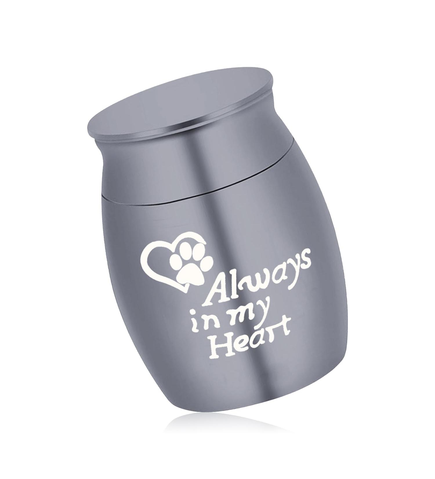 Rumyve Small Souvenir Urn Small Ashes Souvenir Unique Reference Number Commemorative Cat and Dog Stainless Steel Mini Waterproof Commemorative Cremation Container Jar(Black) - Buy Online on GoSupps.com