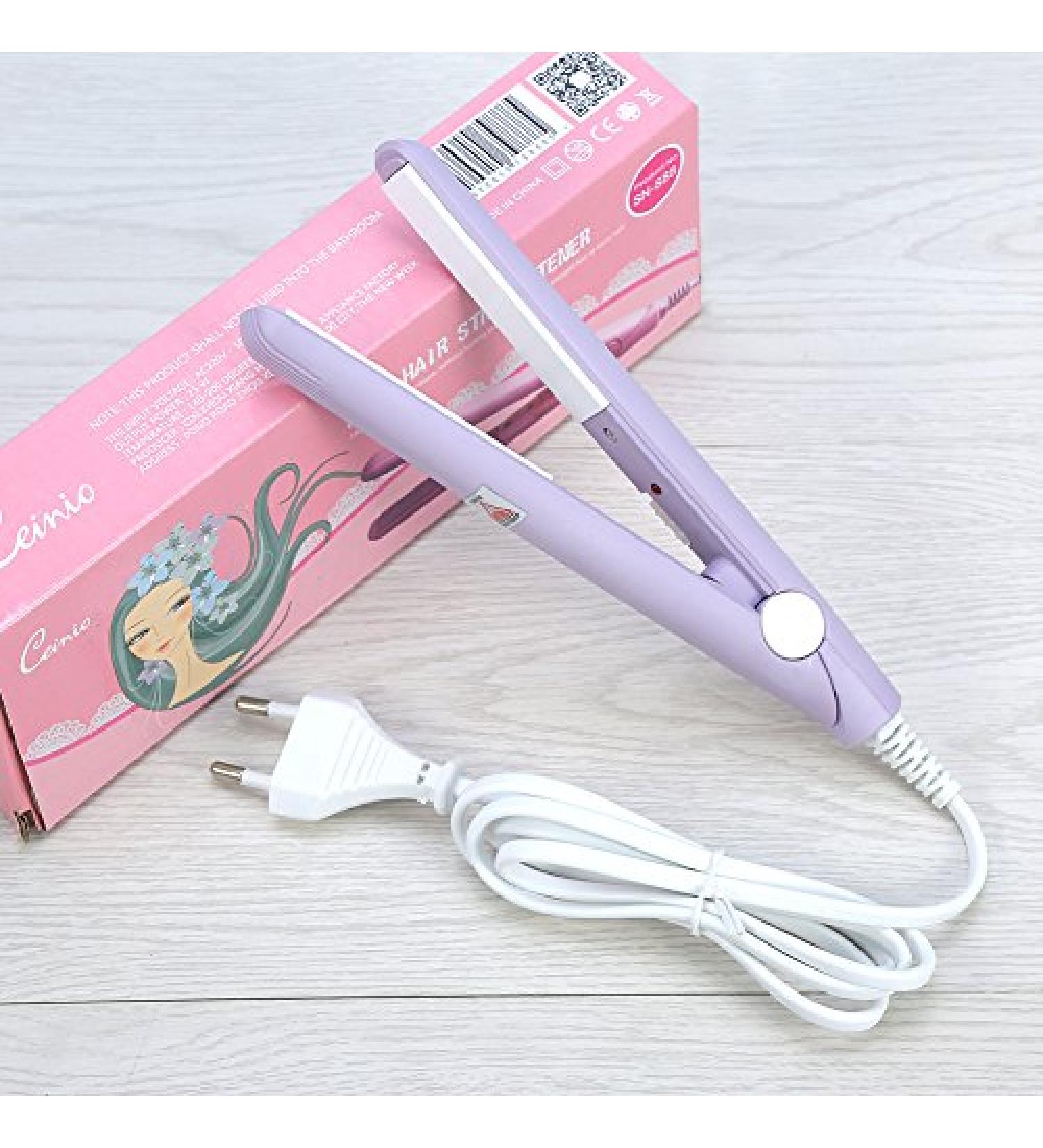 2-in-1 Hair Straightener & Curler - Mini Electric Ceramic Tourmaline Flat Iron for Smooth Hair | International Shipping - Buy Online on GoSupps.com