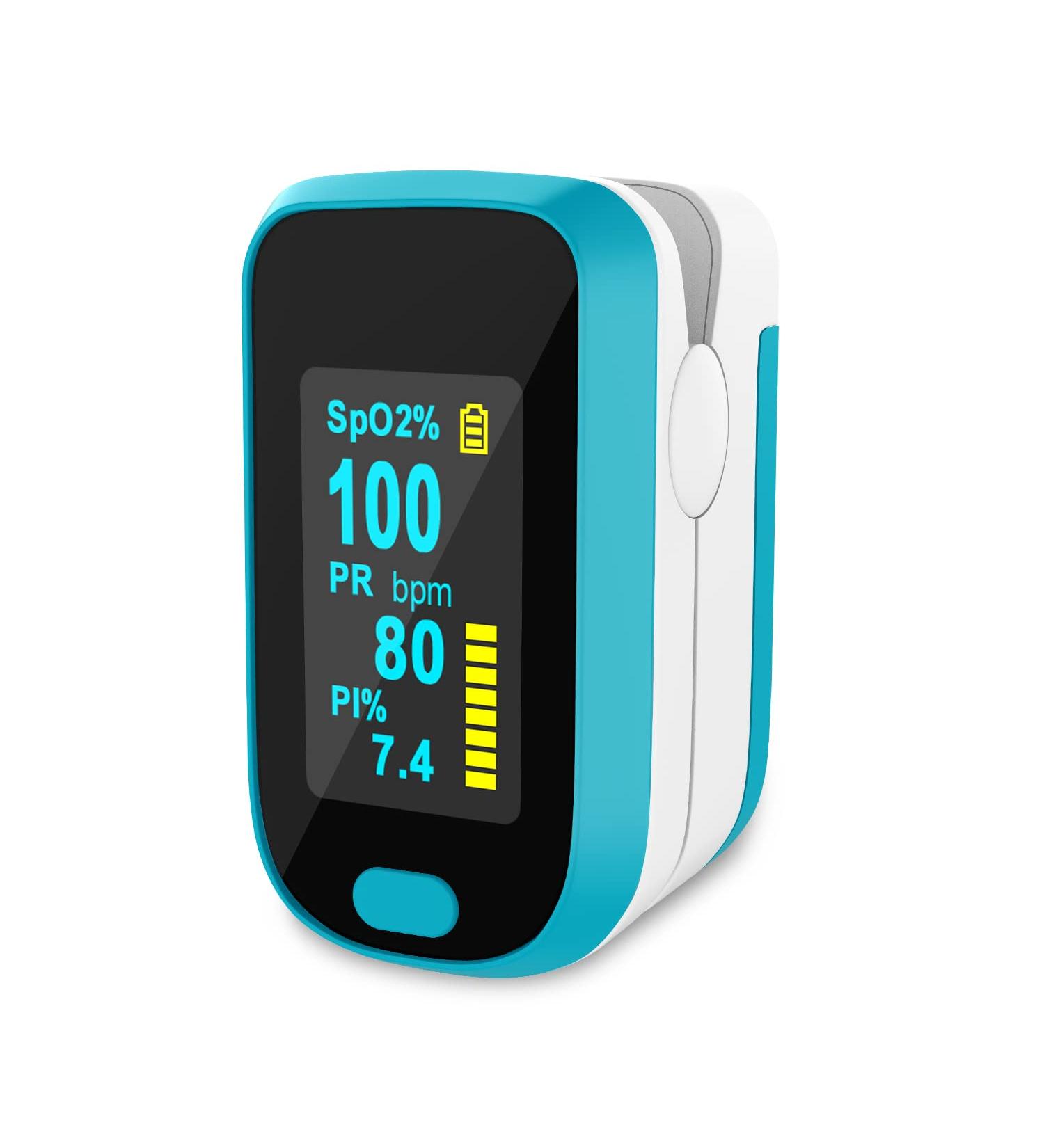 Buy MomMed Pulse Oximeter - Accurate SPO2 & Pulse Measurement for All Ages | OLED Display & Alarm | Fast International Shipping - Buy Online on GoSupps.com