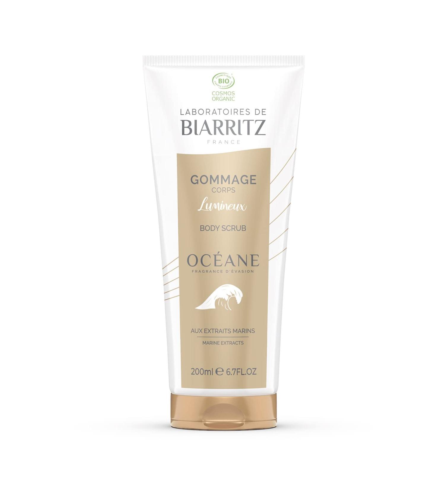 Laboratoires de Biarritz - Oc ane Organic Certified Body Scrub - Natural Exfoliator - 200 ml - Made in France