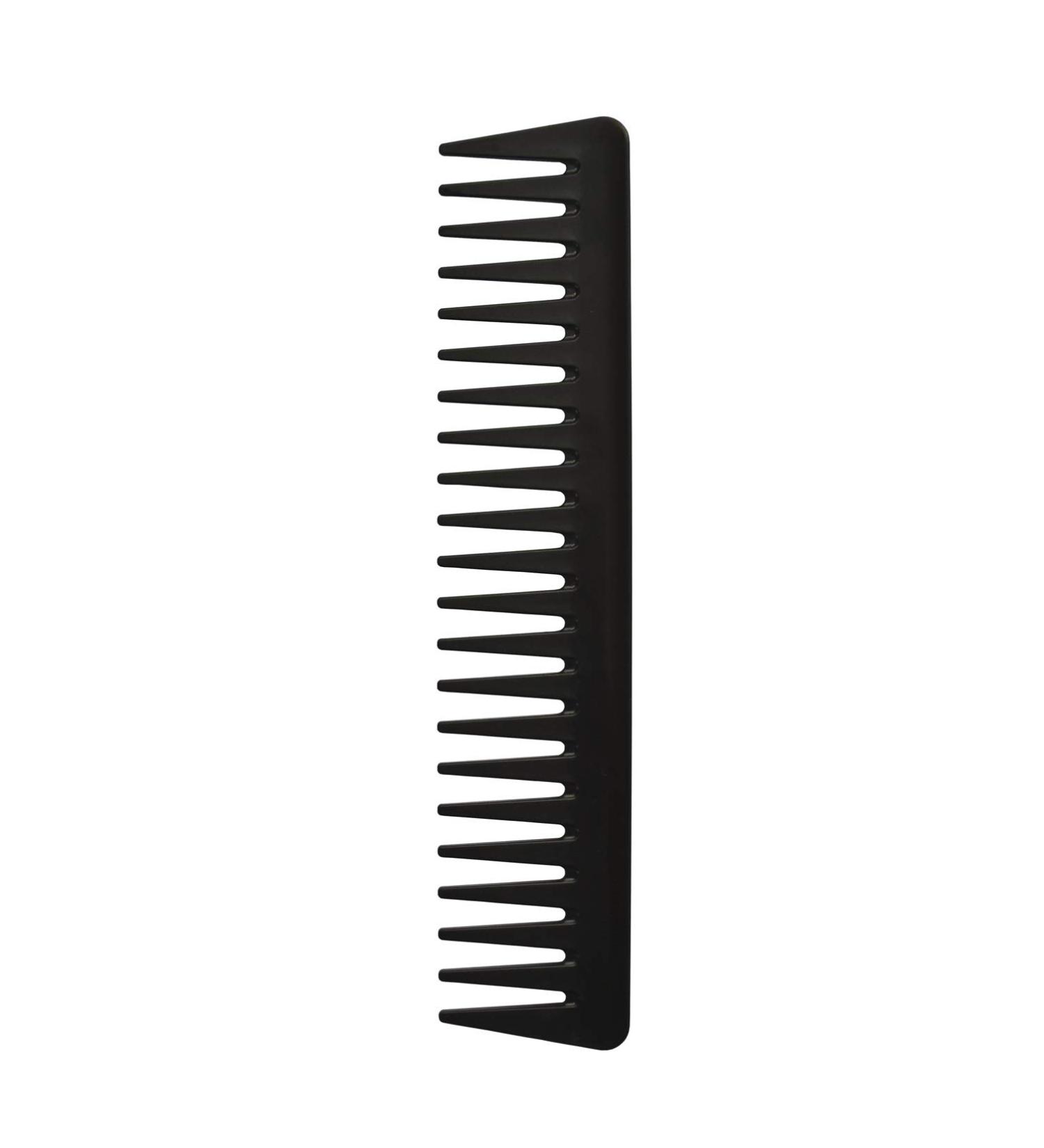 Professional Carbon Fibre Wide Tooth Comb - Anti-Static Detangler for Long and Curly Hair | Heat Resistant Black Comb - Buy Online on GoSupps.com