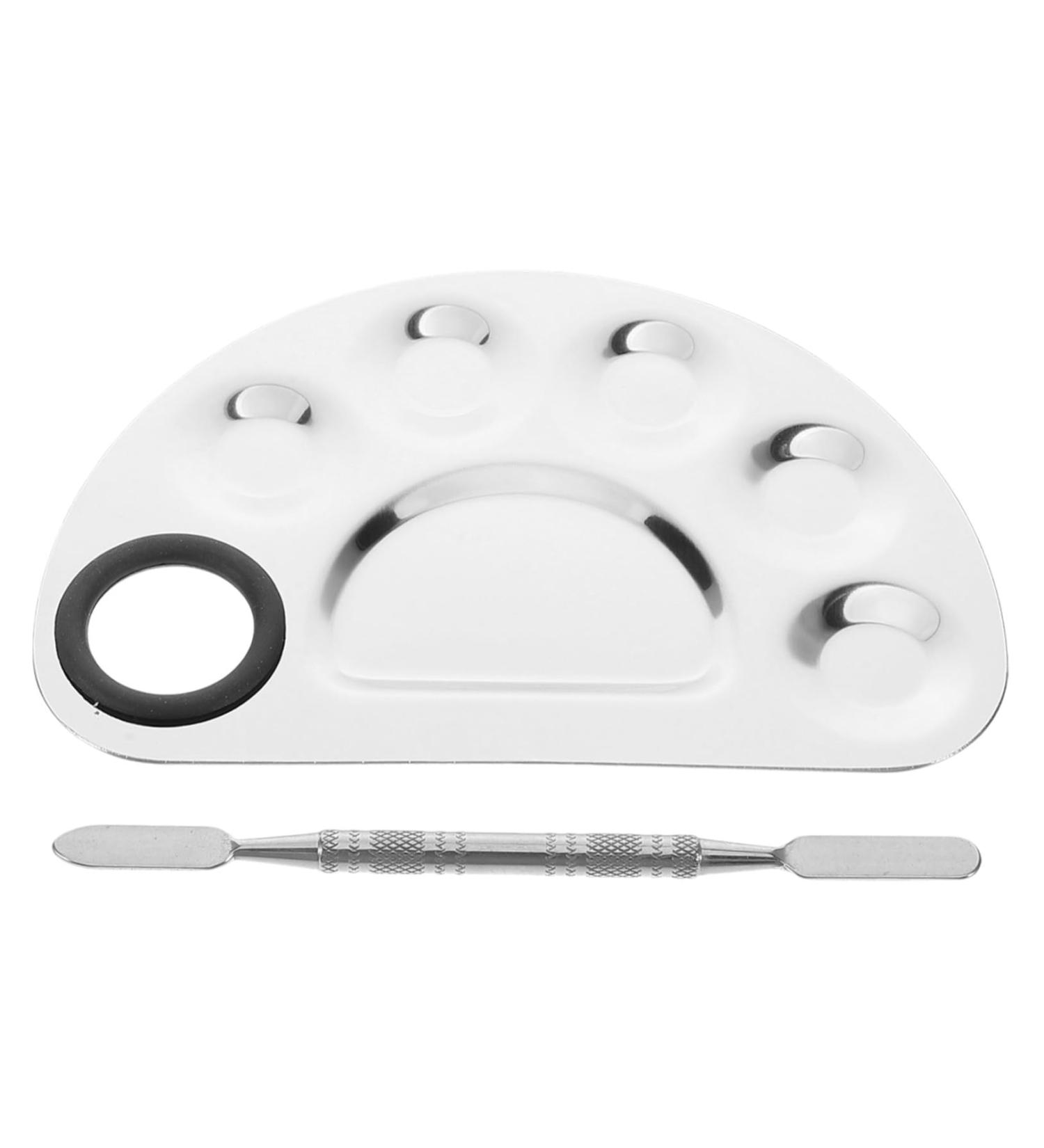 POPETPOP Palette de Maquillage en Acier Inoxydable Palette de M lange Cosm tique Spatule M tallique Taille Moyenne pour Nail Art et Usage Professionnel Accessoire Portable pour Salon - Buy Online on GoSupps.com