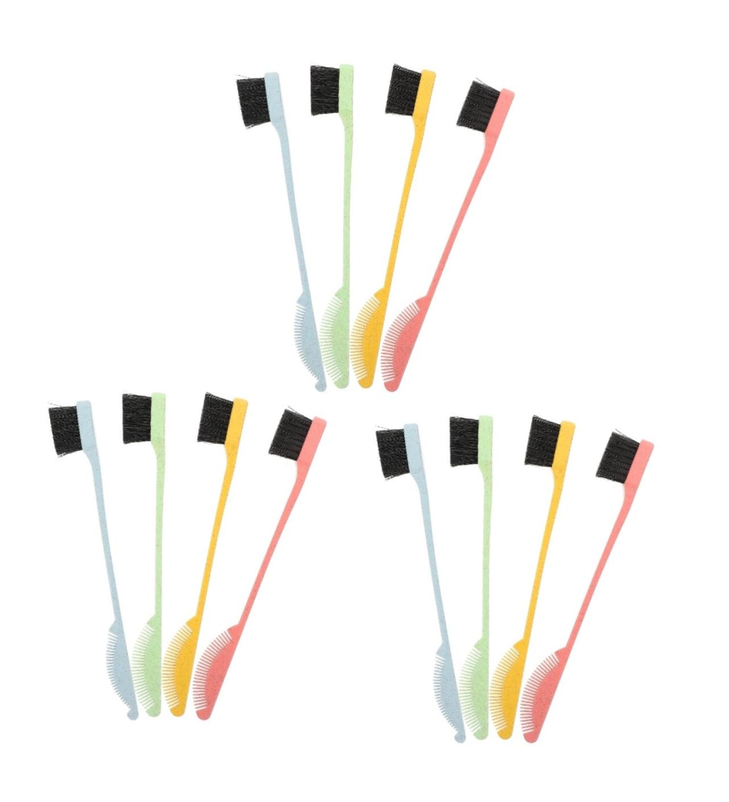 FRCOLOR 12 Pcs Double Ended Eyebrow & Lash Brush Set - Versatile Hairline & Eyebrow Combs for Perfect Styling | International Shipping Available - Buy Online on GoSupps.com