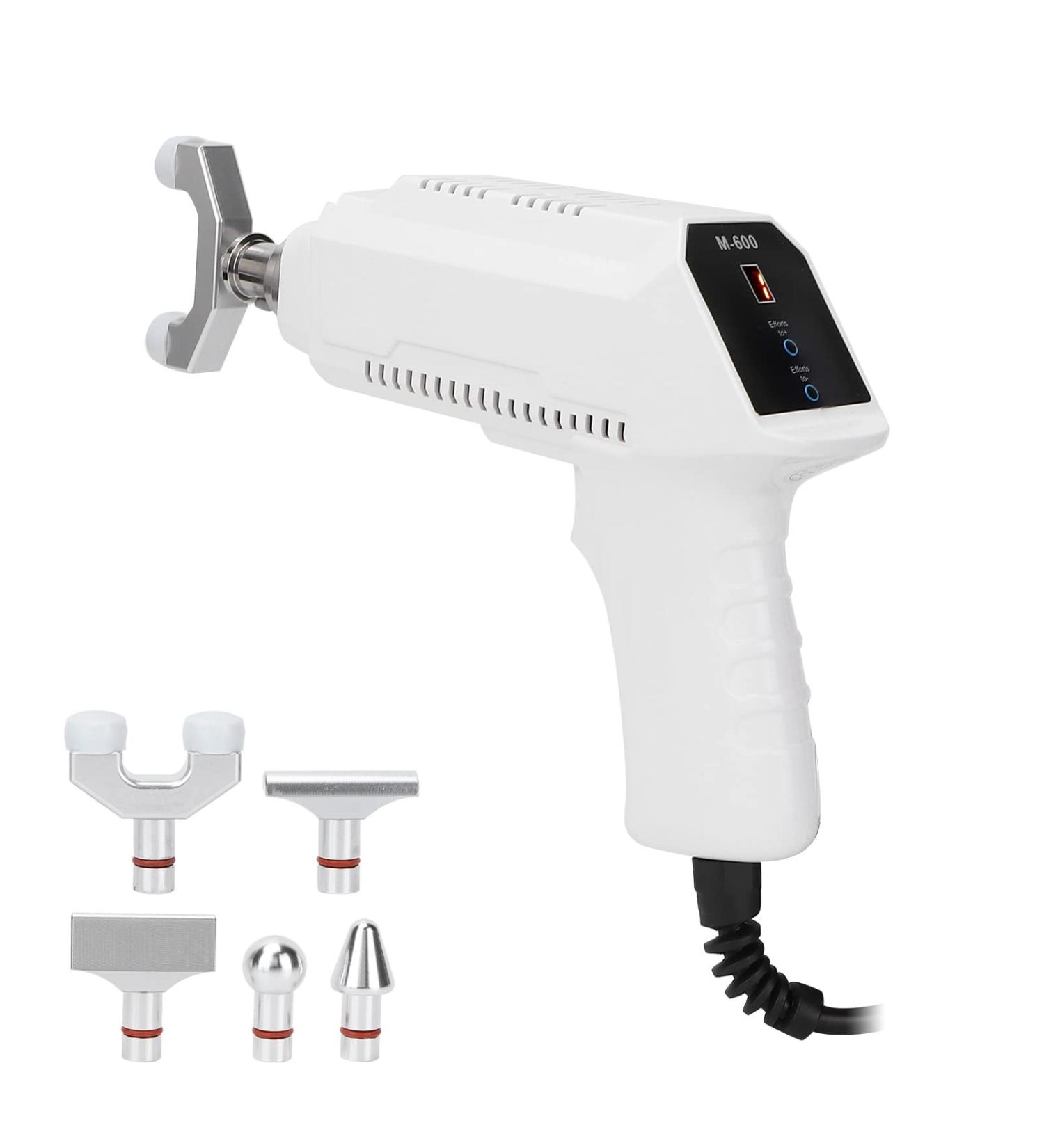 Electric Spine Massager & Muscle Relaxation Massage Gun with 6 Adjustable Heads | Chiropractic Adaptation | EU Connector - Buy Online on GoSupps.com
