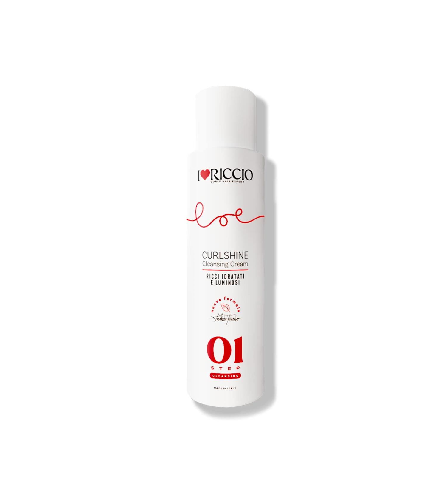 I LOVE RICCIO I Love Hedgehog Curlshine Cleansing Cream moisturizing shampoo for supple or curly hair with argan oils macadamia and jojoba oils bright curls soft and voluminous travel size 100 ml