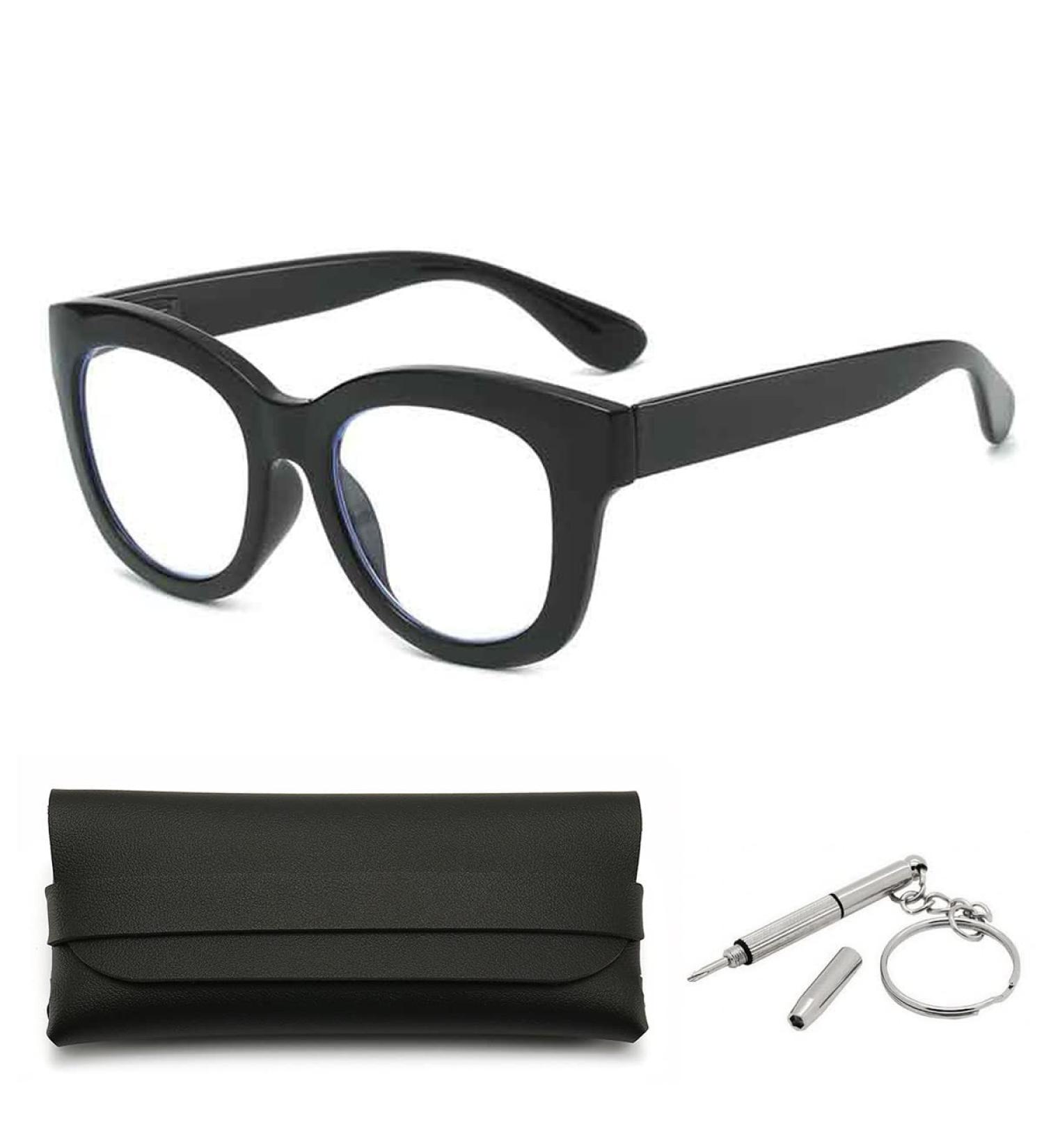 Zukky Oversized Reading Glasses for Women & Men - Blue Light Blocking Spring Hinges AM49 Black Size 3.50x - International Shipping Available - Buy Online on GoSupps.com