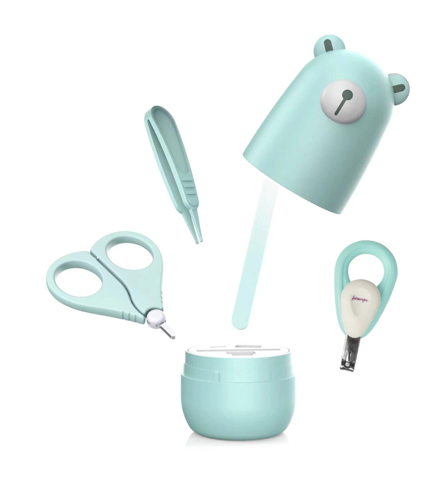 Bear Blue Baby Nail Clippers Set - Newborn Infant Nail Kit for New Parents Gift - Buy Online on GoSupps.com