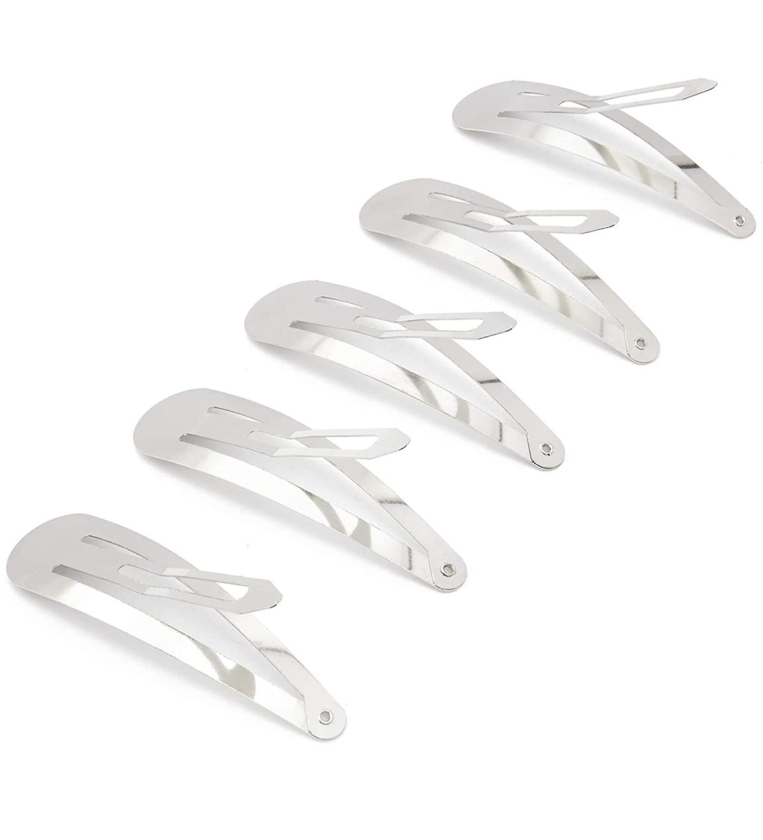 Juvale Snap Hair Clips for Women Girls (60 Count) - 3 Inches Silver - Buy Online on GoSupps.com