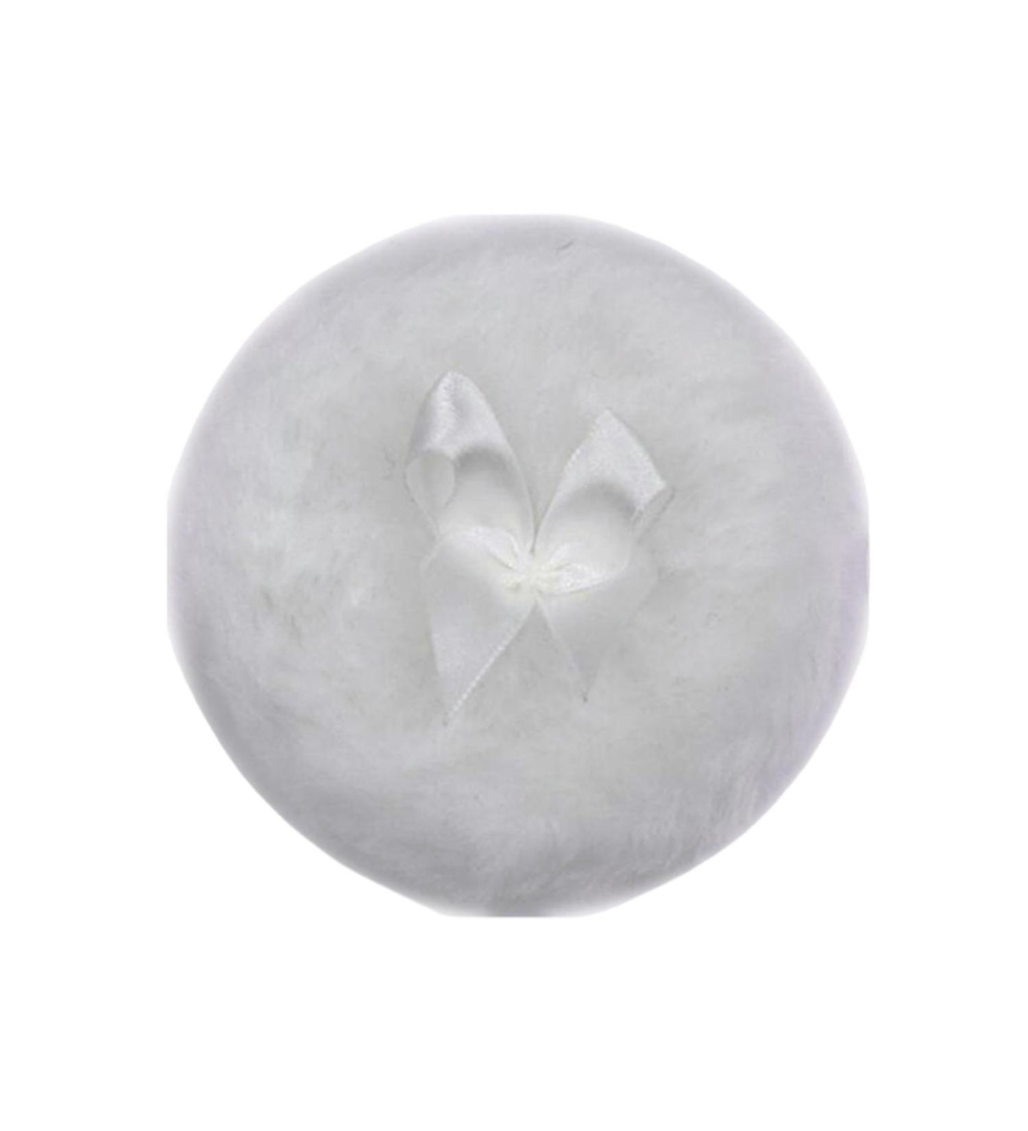 Body Powder Puff - Soft Round Body Cosmetic Powder Loose Puff with Ribbon Bow | Body Powder Applicator for Baby Adults | Dry Makeup Tool for Applying Powders White - Buy Online on GoSupps.com