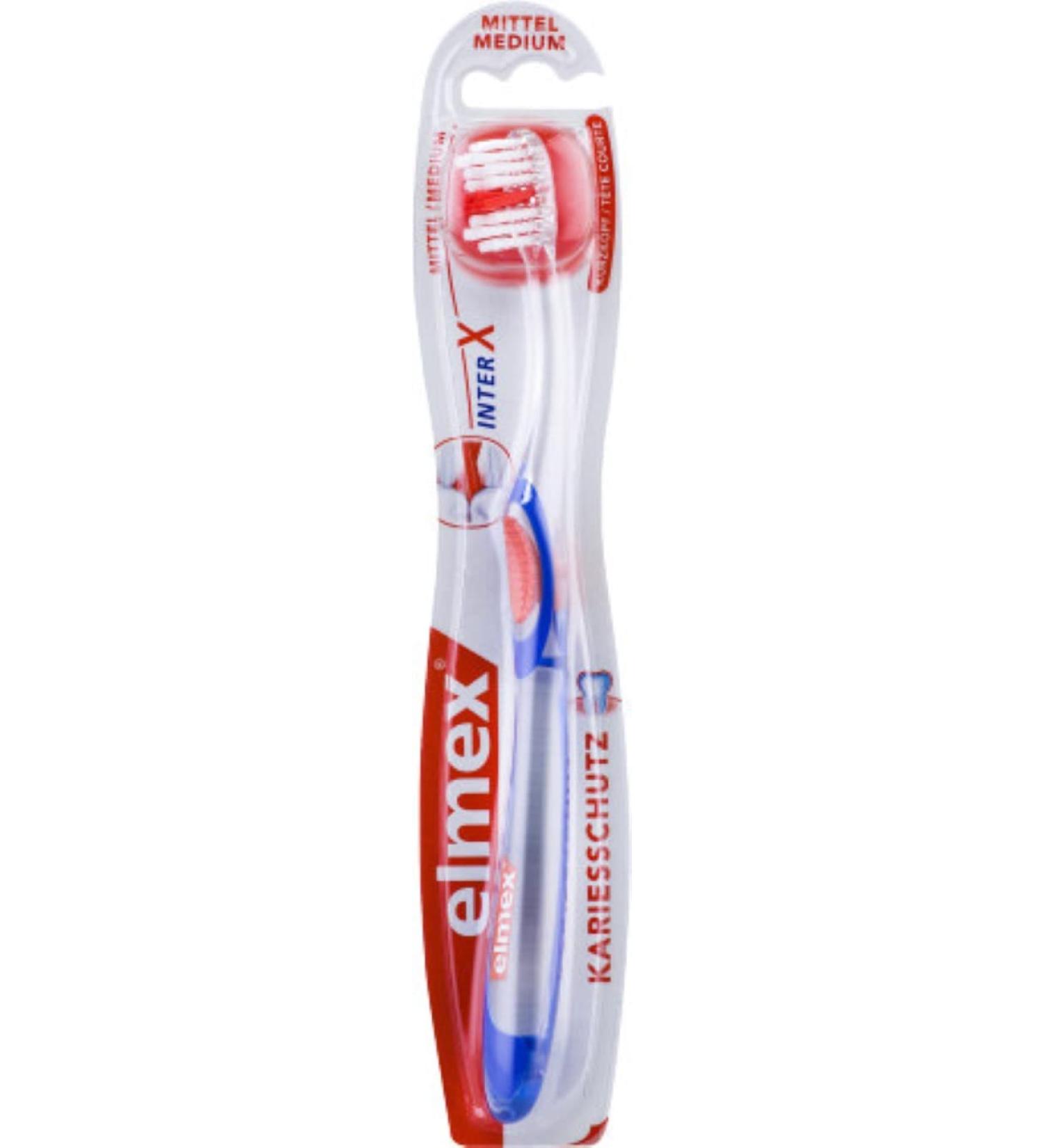 ELMEX interX medium short head toothbrush 1 pc toothbrush