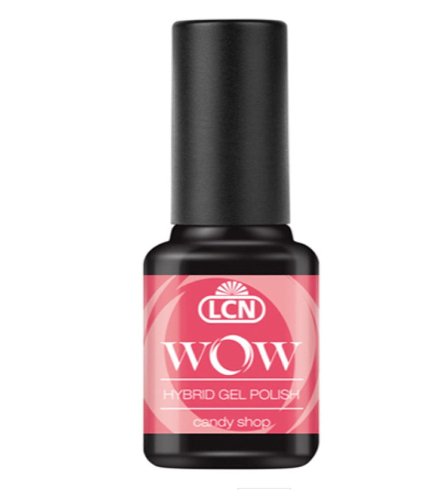 LCN WOW - Hybrid Gel Polish No. 15 candy shop (8ml) (pink) - Gel polish without curing light for up to 10 days of perfectly painted nails